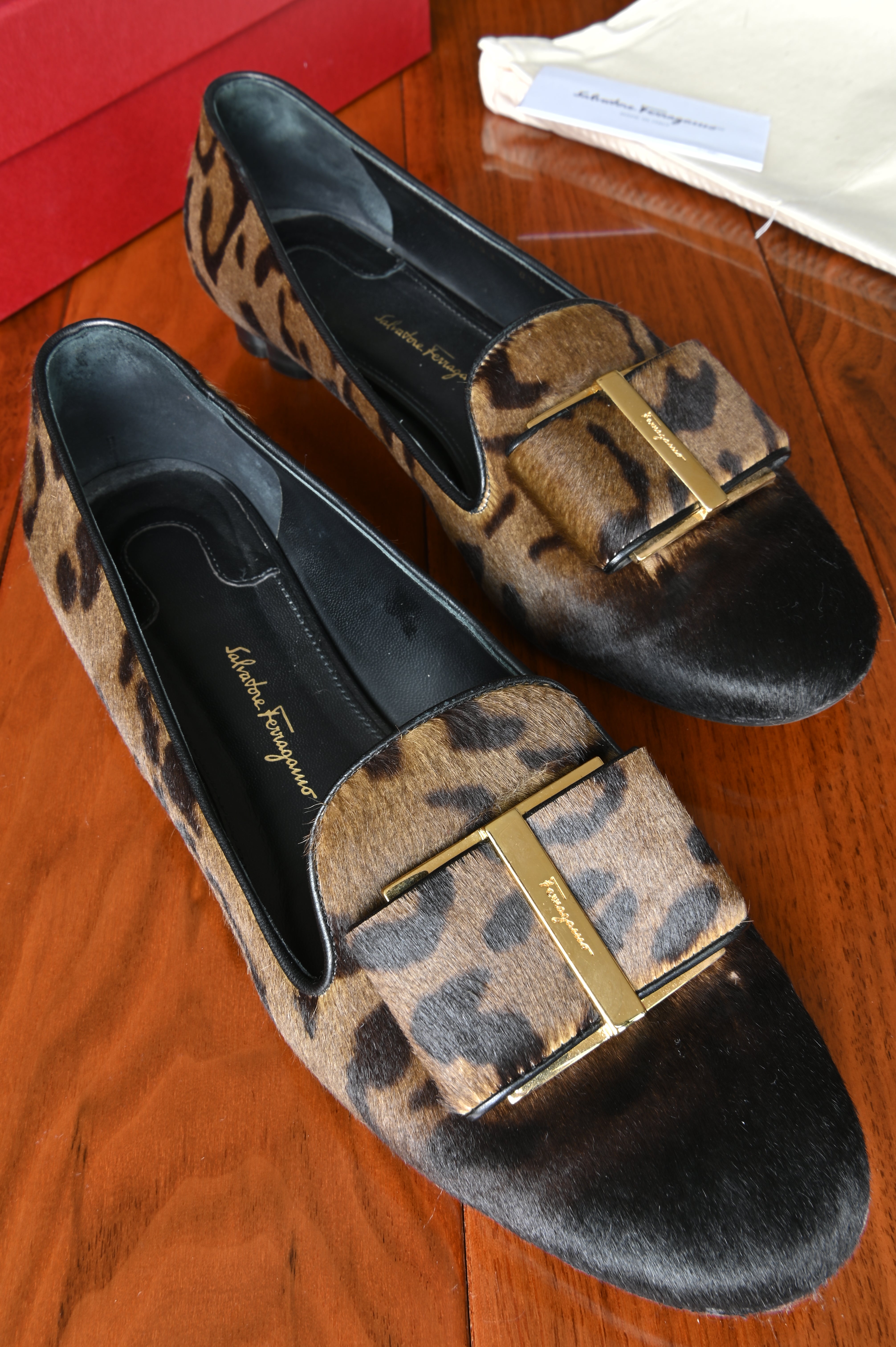 Salvatore Ferragamo Leopard Loafers