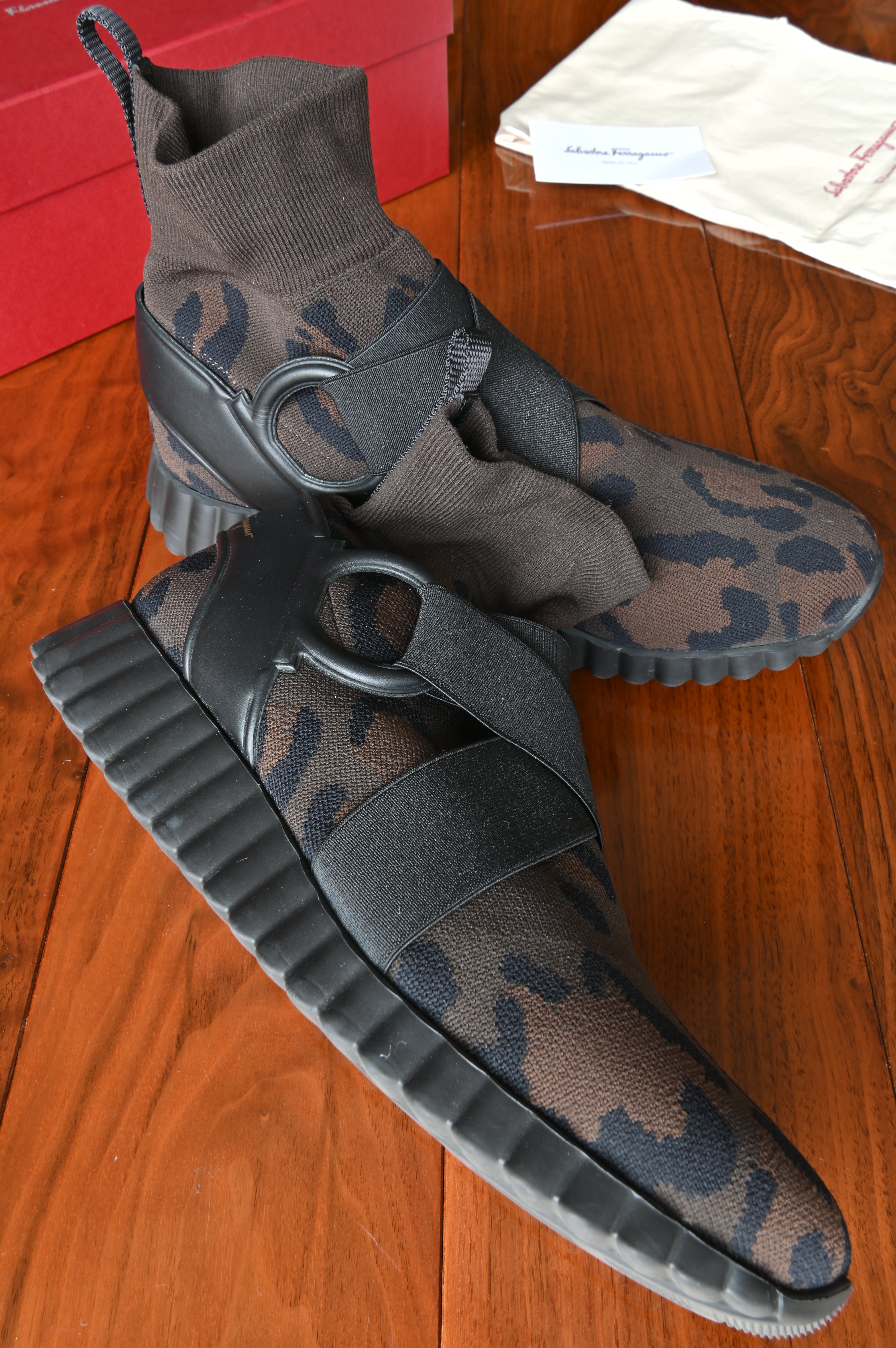 Salvatore Ferragamo Leopard Sneakers left