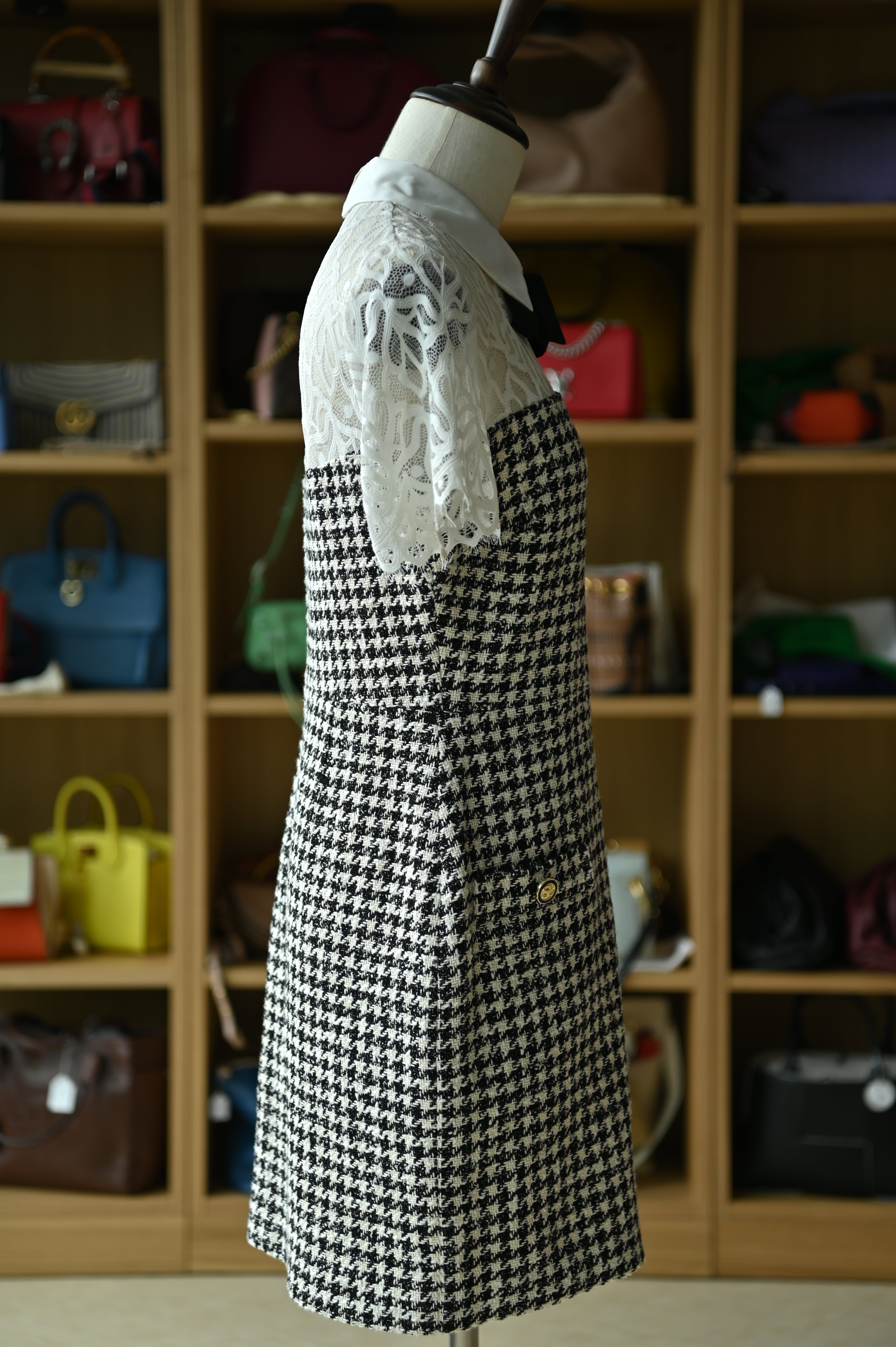 Sandro Rozeana Black White Mini Dress side two