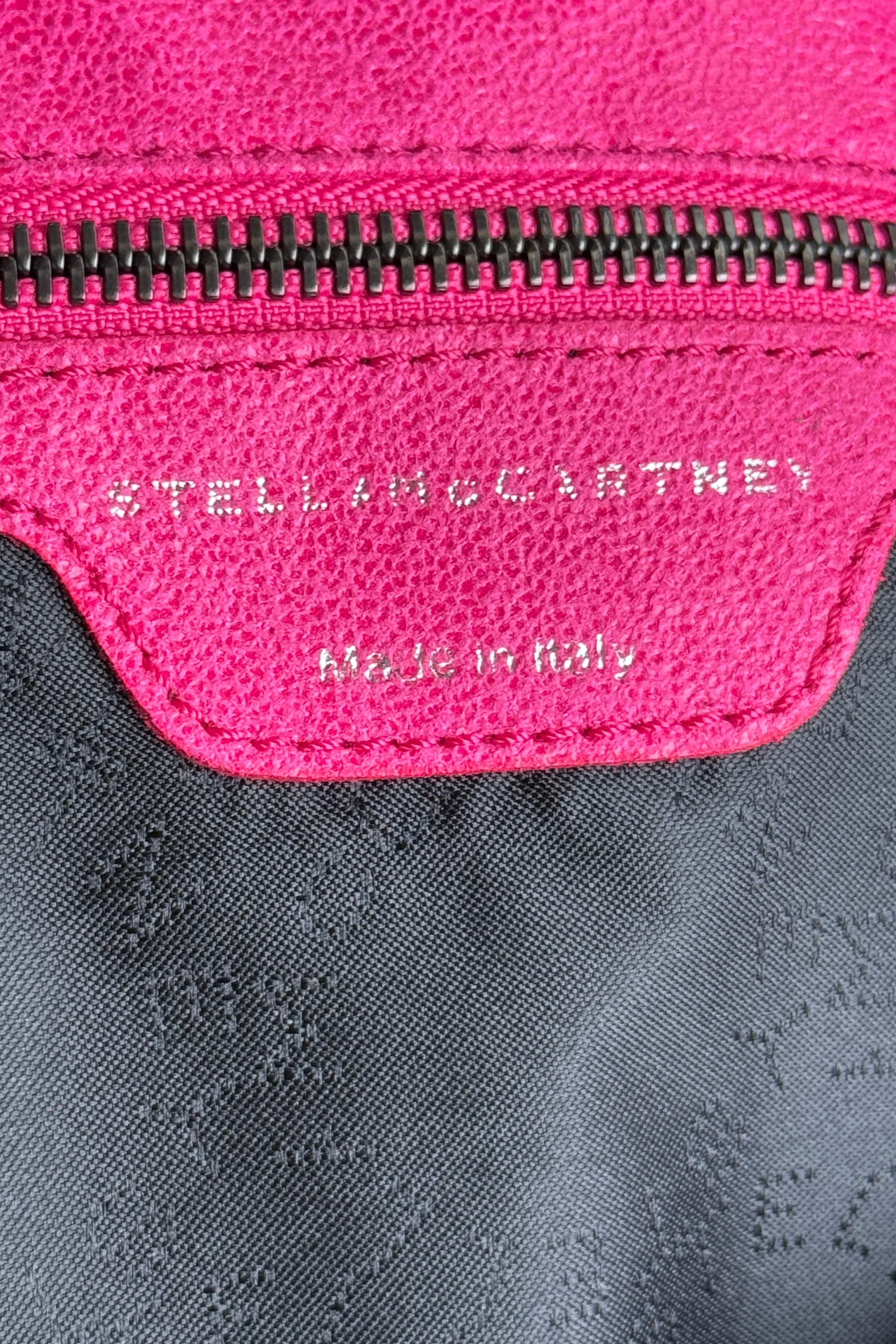 Stella McCartney Pink Beaded Falabella Tote Bag logo