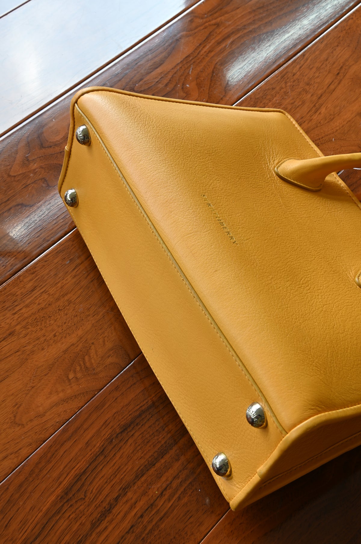 Strathberry Yellow Mustard Top Handle Bag bottom two
