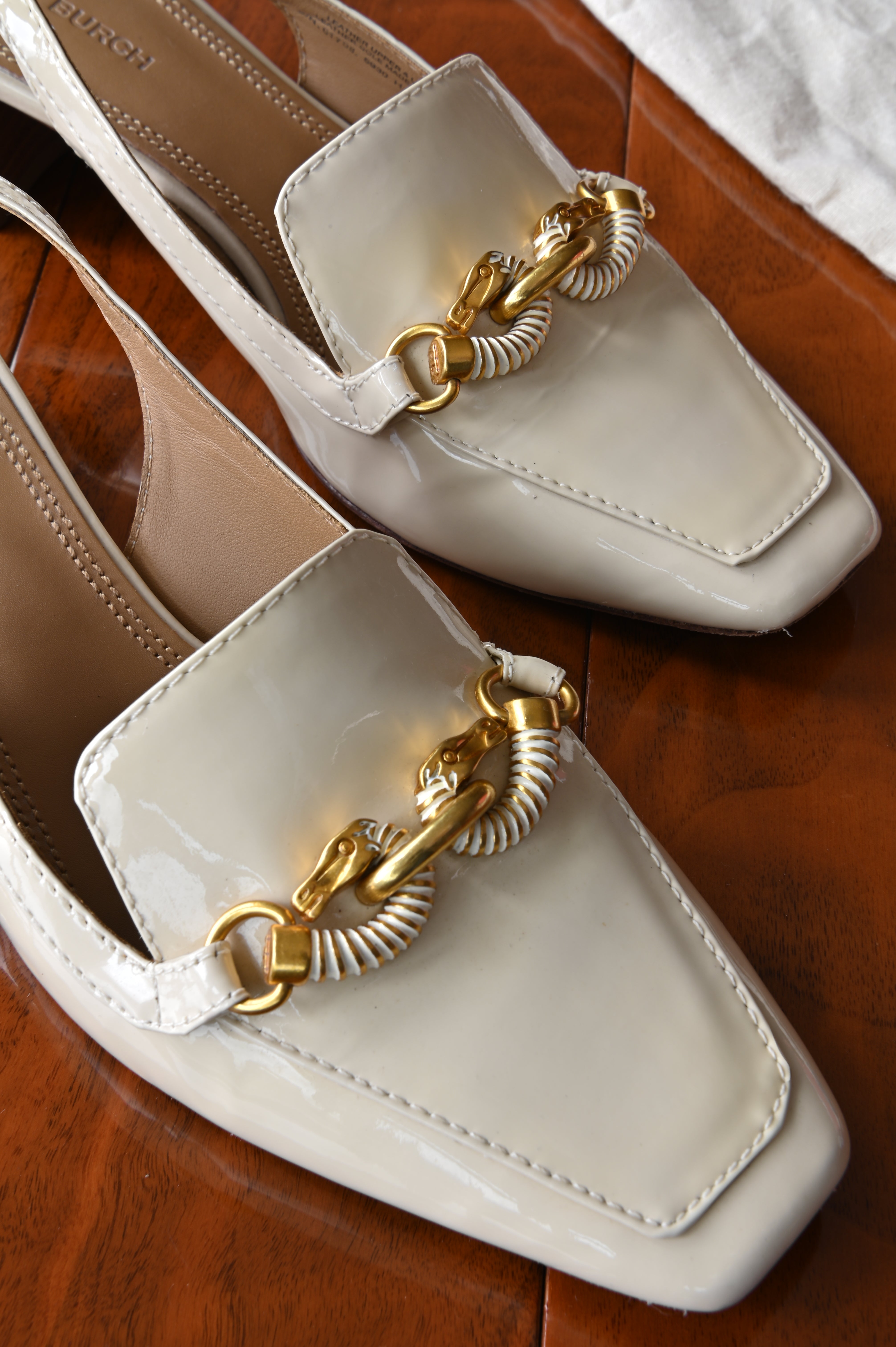 Tory Burch Cream White Jessa Heeled Slingback front1