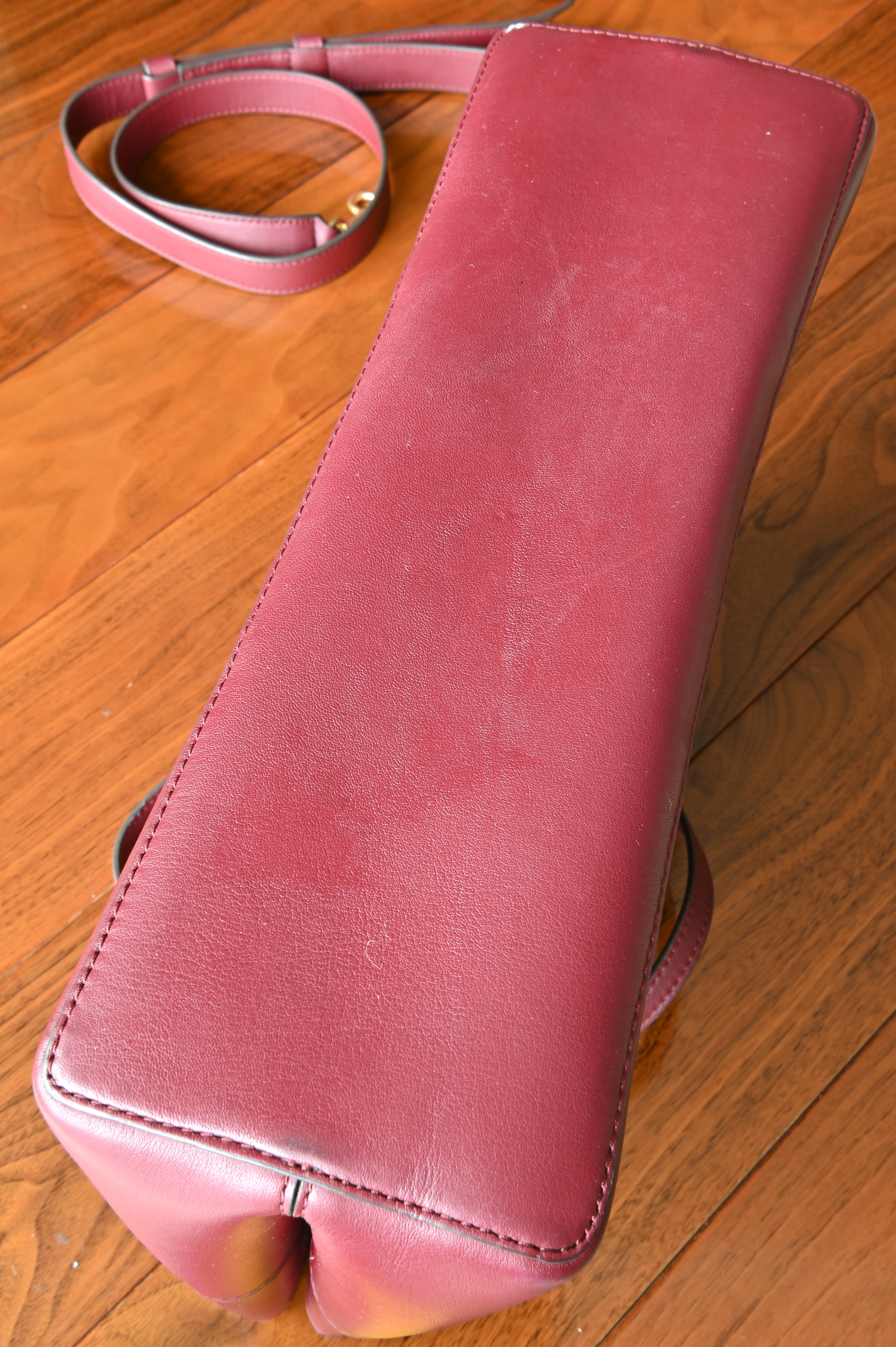 Tory Burch Maroon Tote Bag bottom