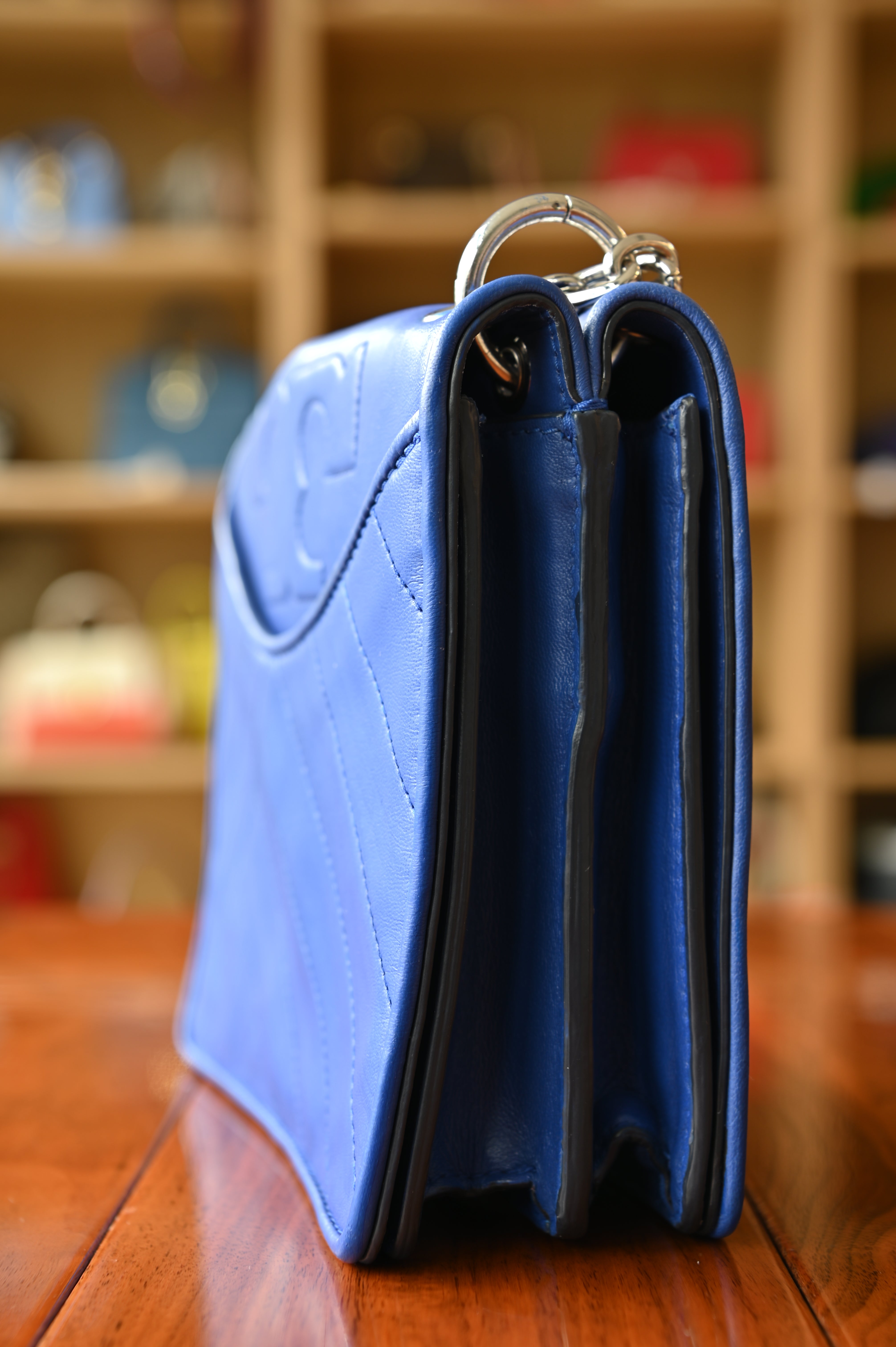 Tory Burch Navy Blue Alexa Shoulder Bag side two