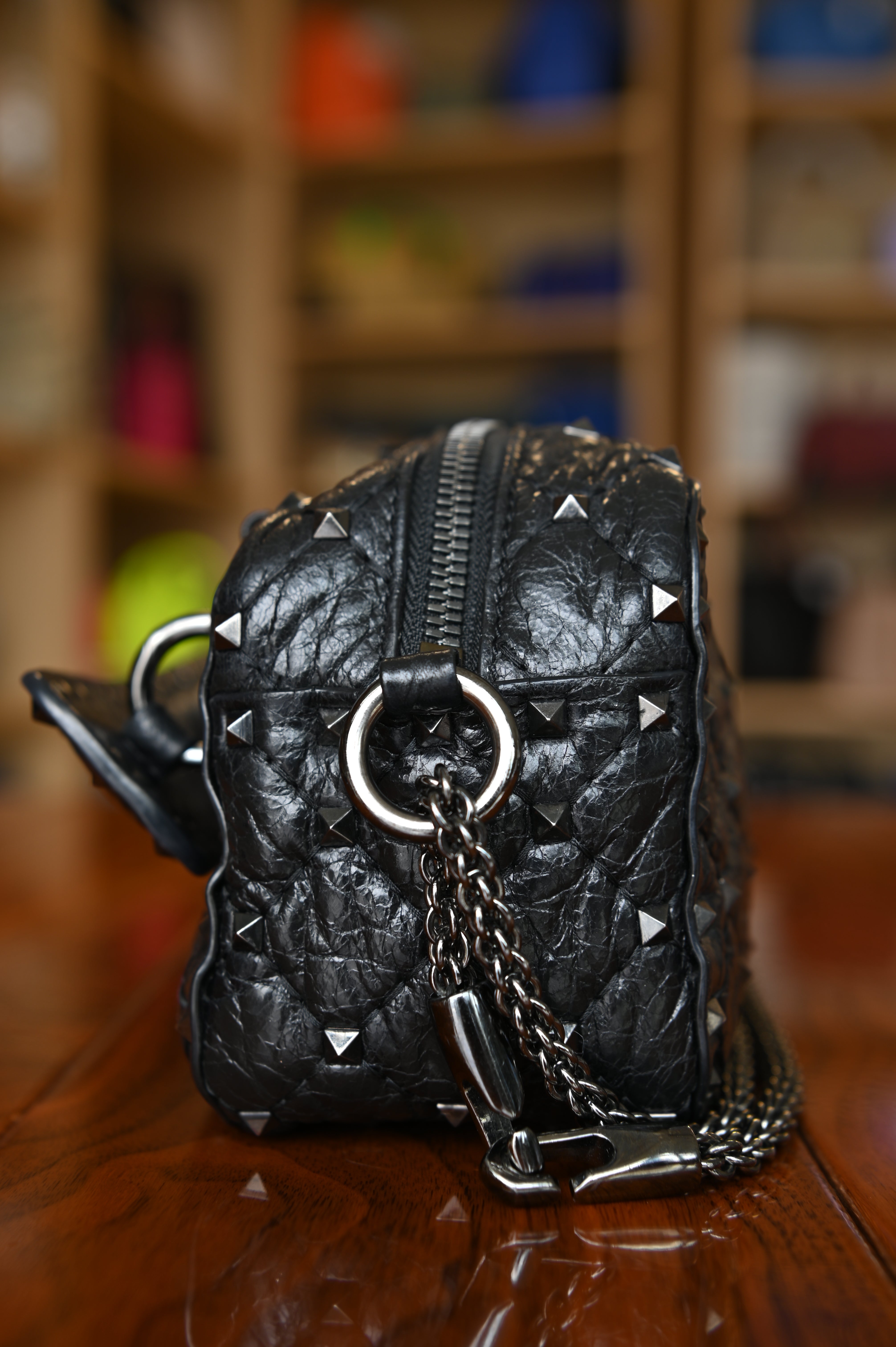 Valentino Garavani Black Rockstud Crossbody Bag side