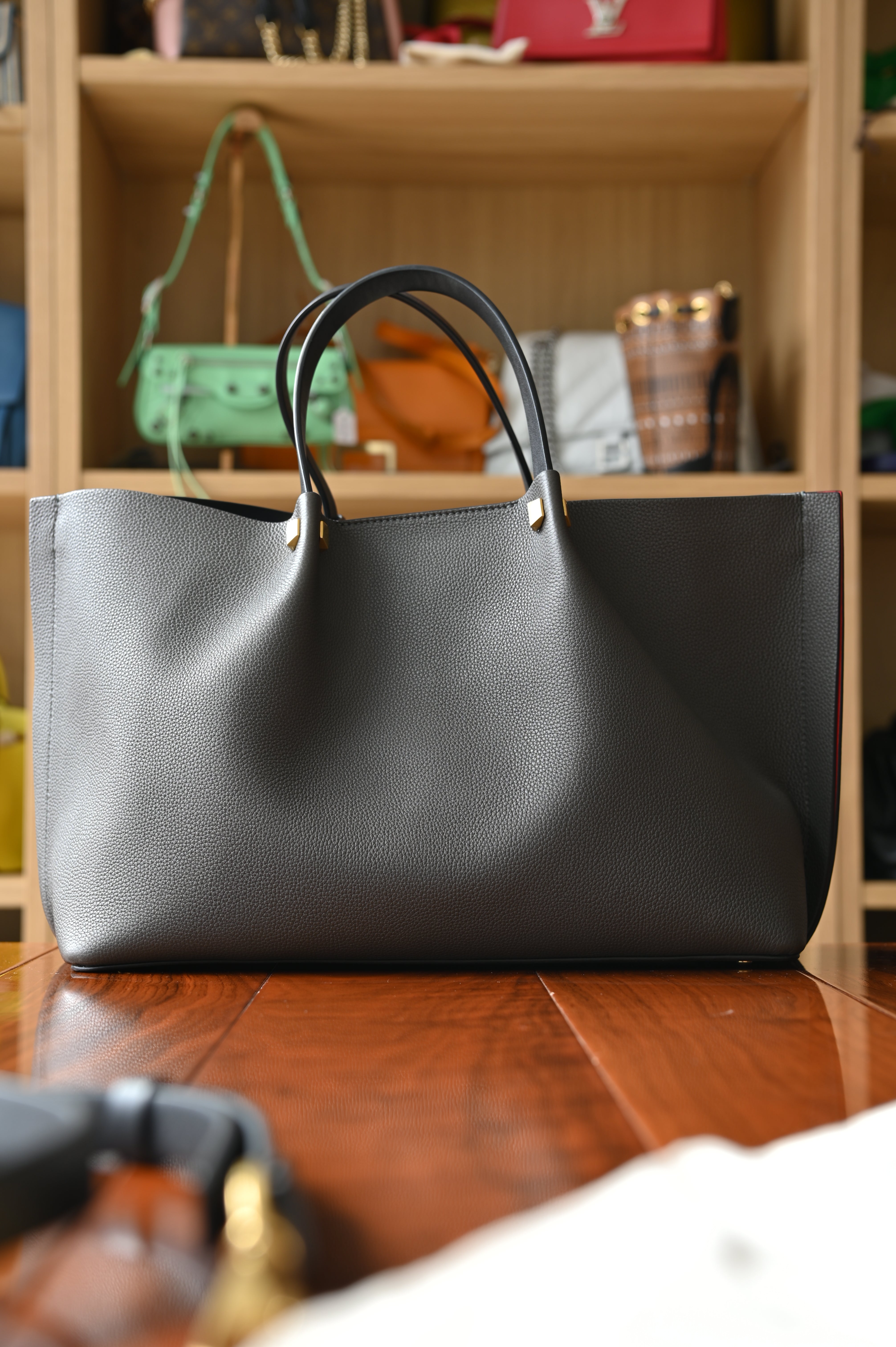 Valentino Garavani Black V-Logo Tote Bag back