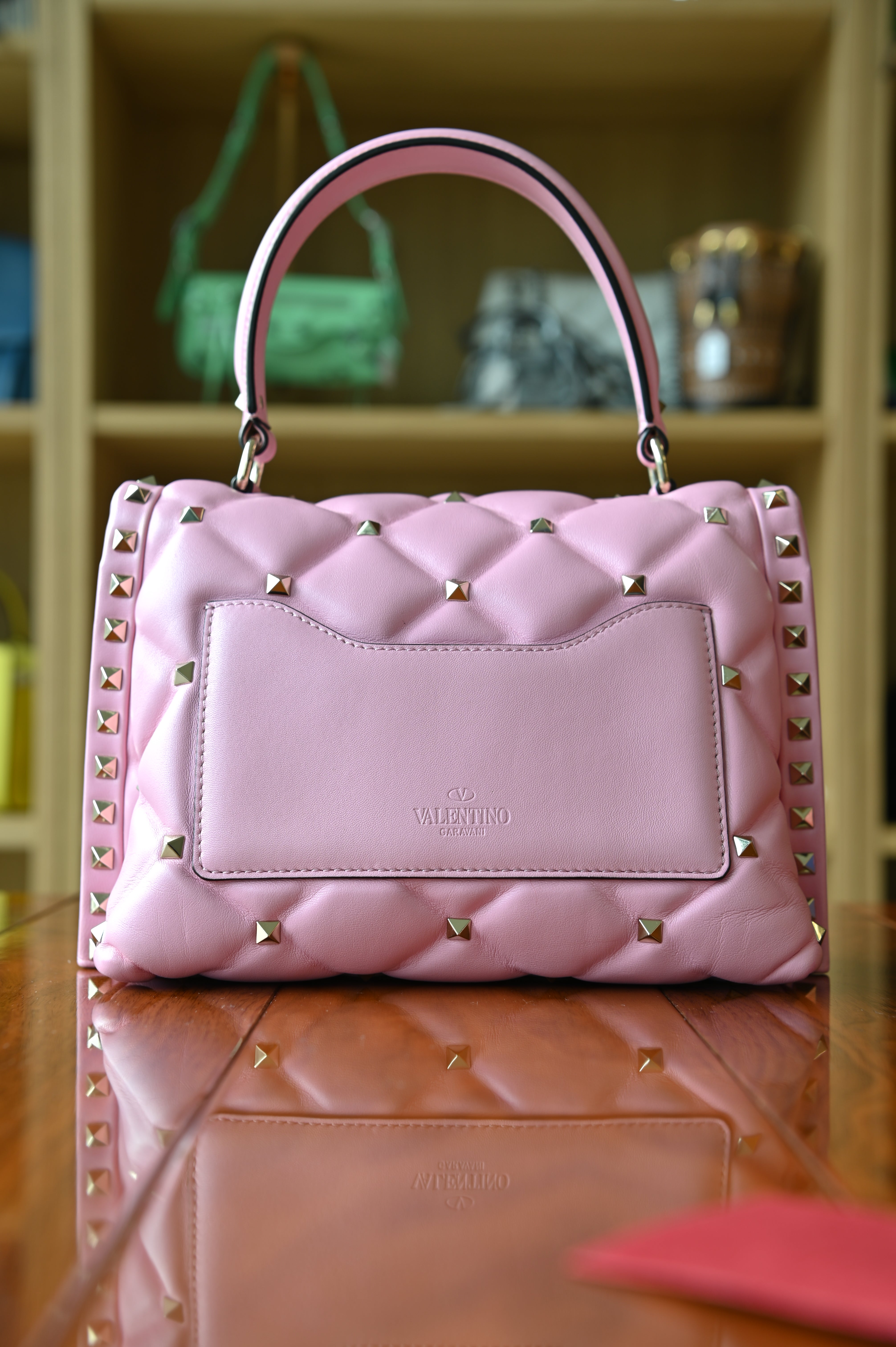 Valentino Garavani Light Pink Top Handle Bag back