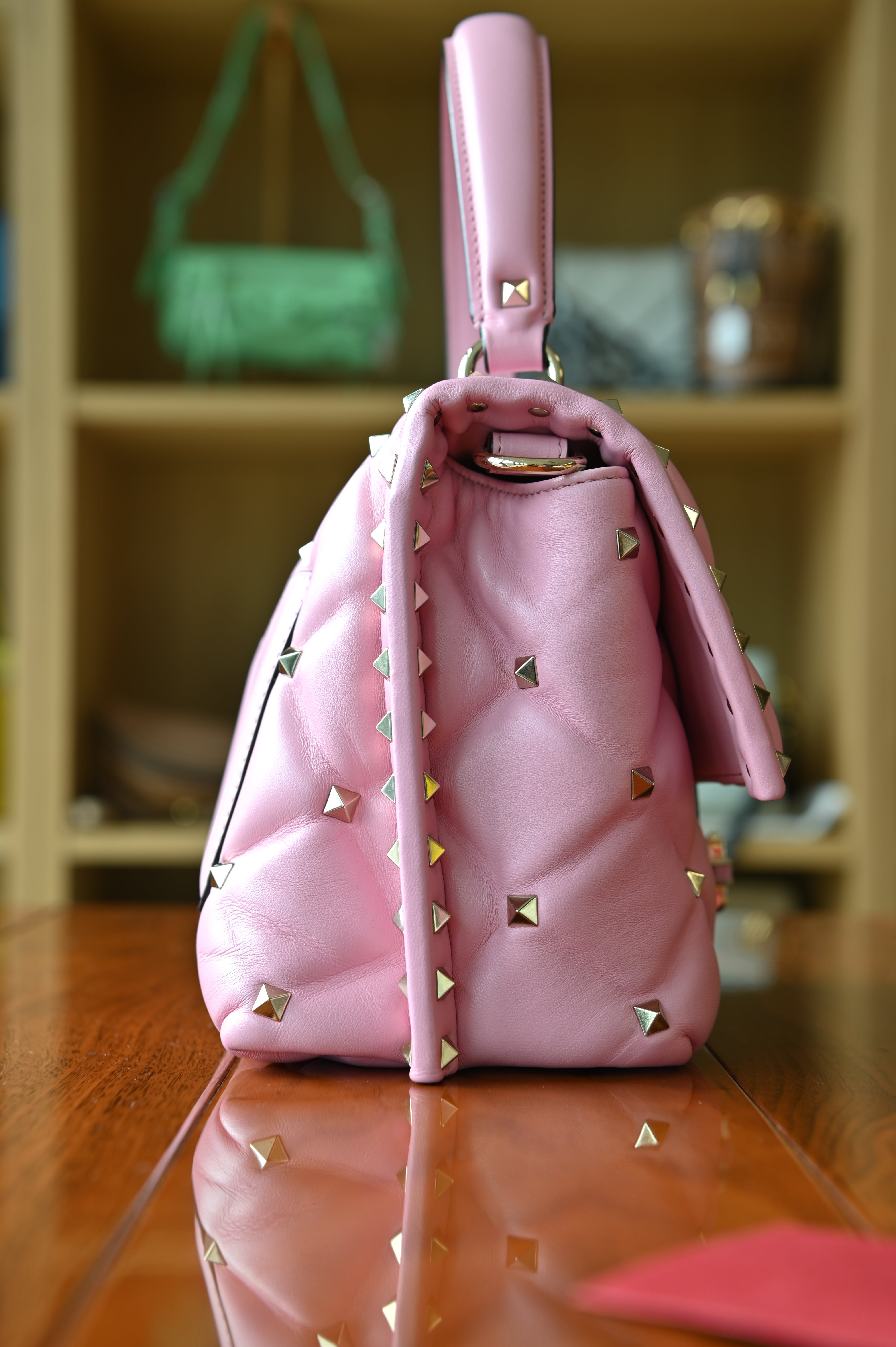 Valentino Garavani Light Pink Top Handle Bag side two