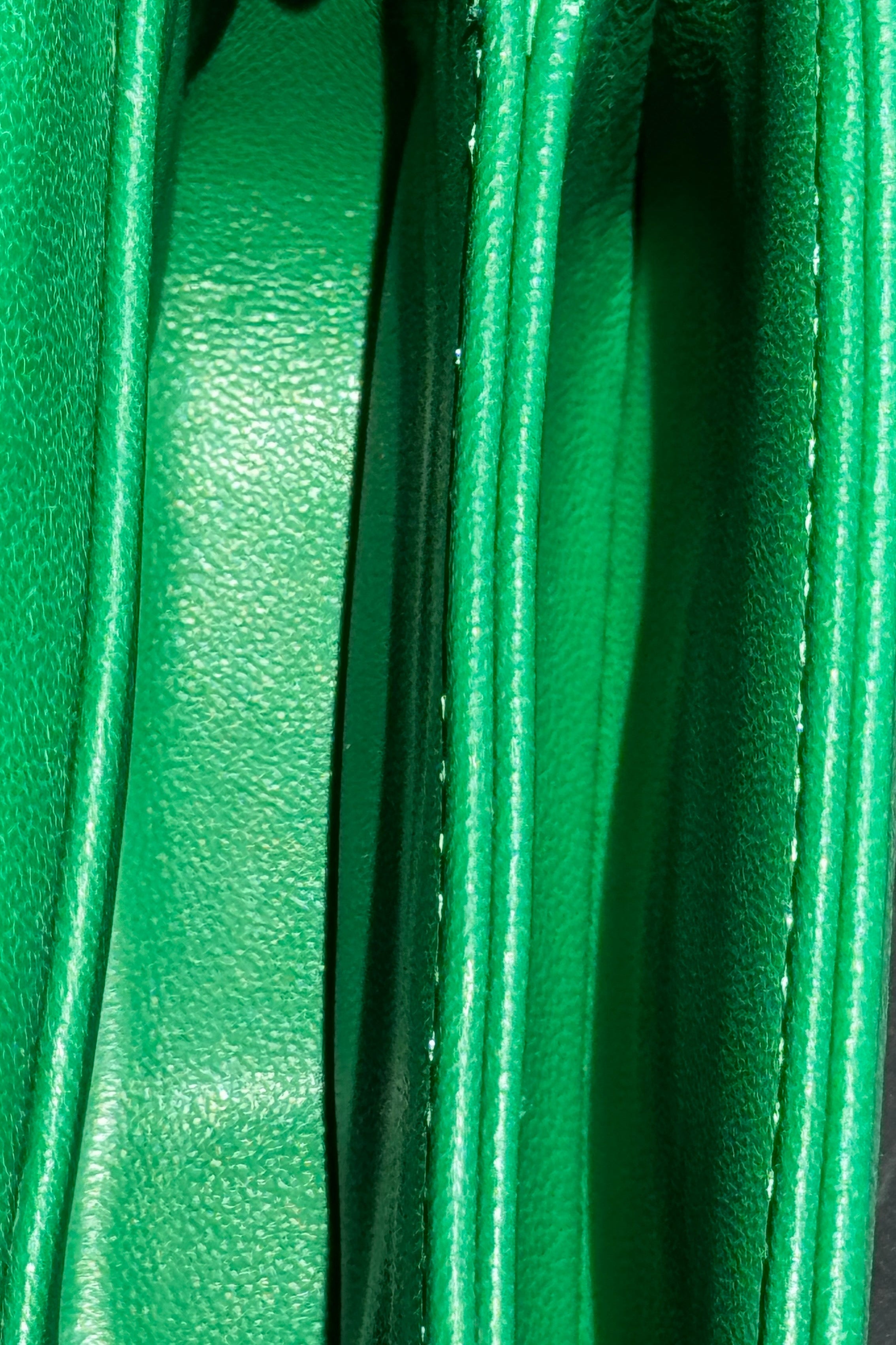 Valentino Garavani One Stud Green Micro Shoulder Bag inside