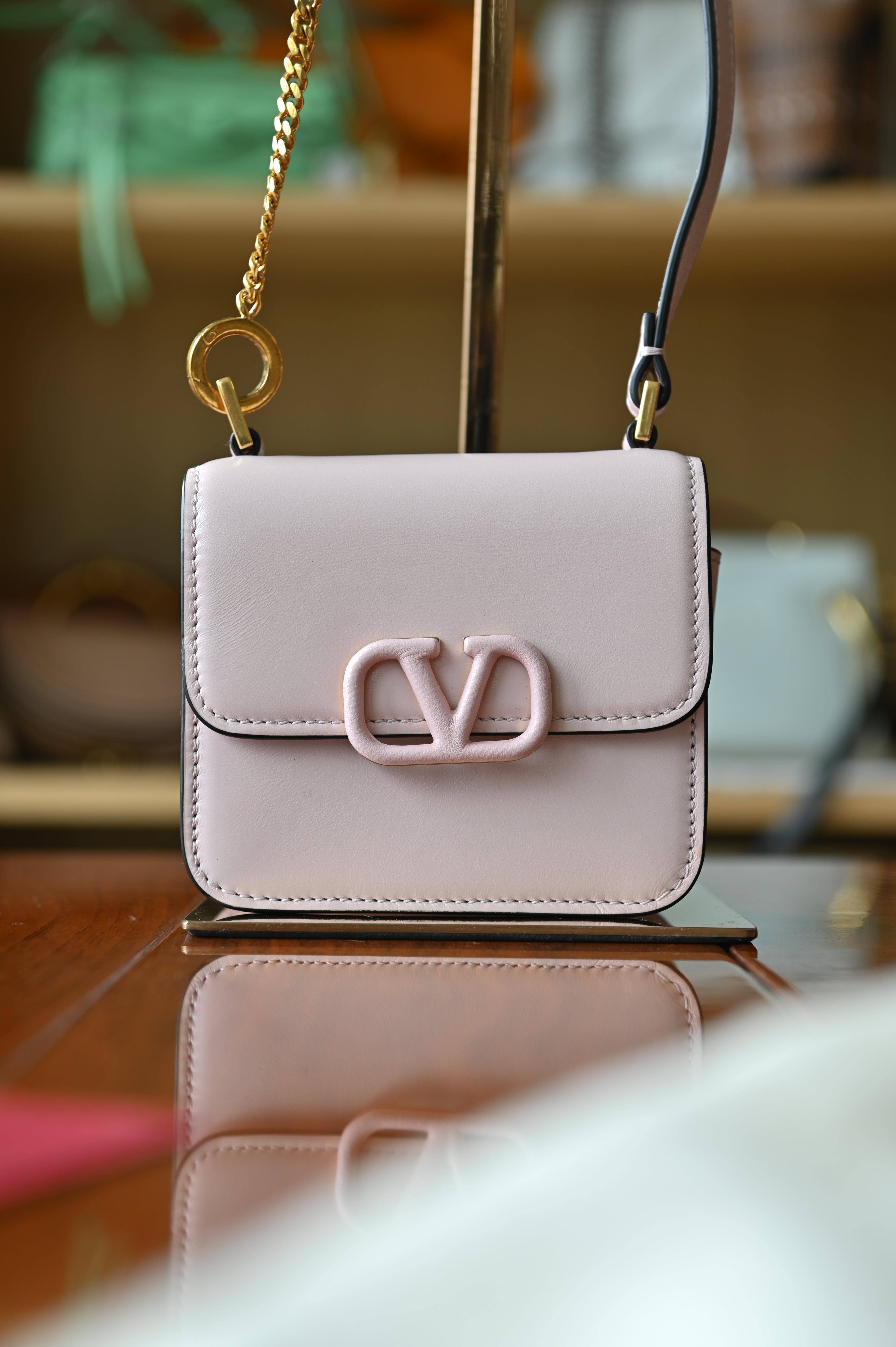 Valentino Garavani Pink Leather Shoulder Bag
