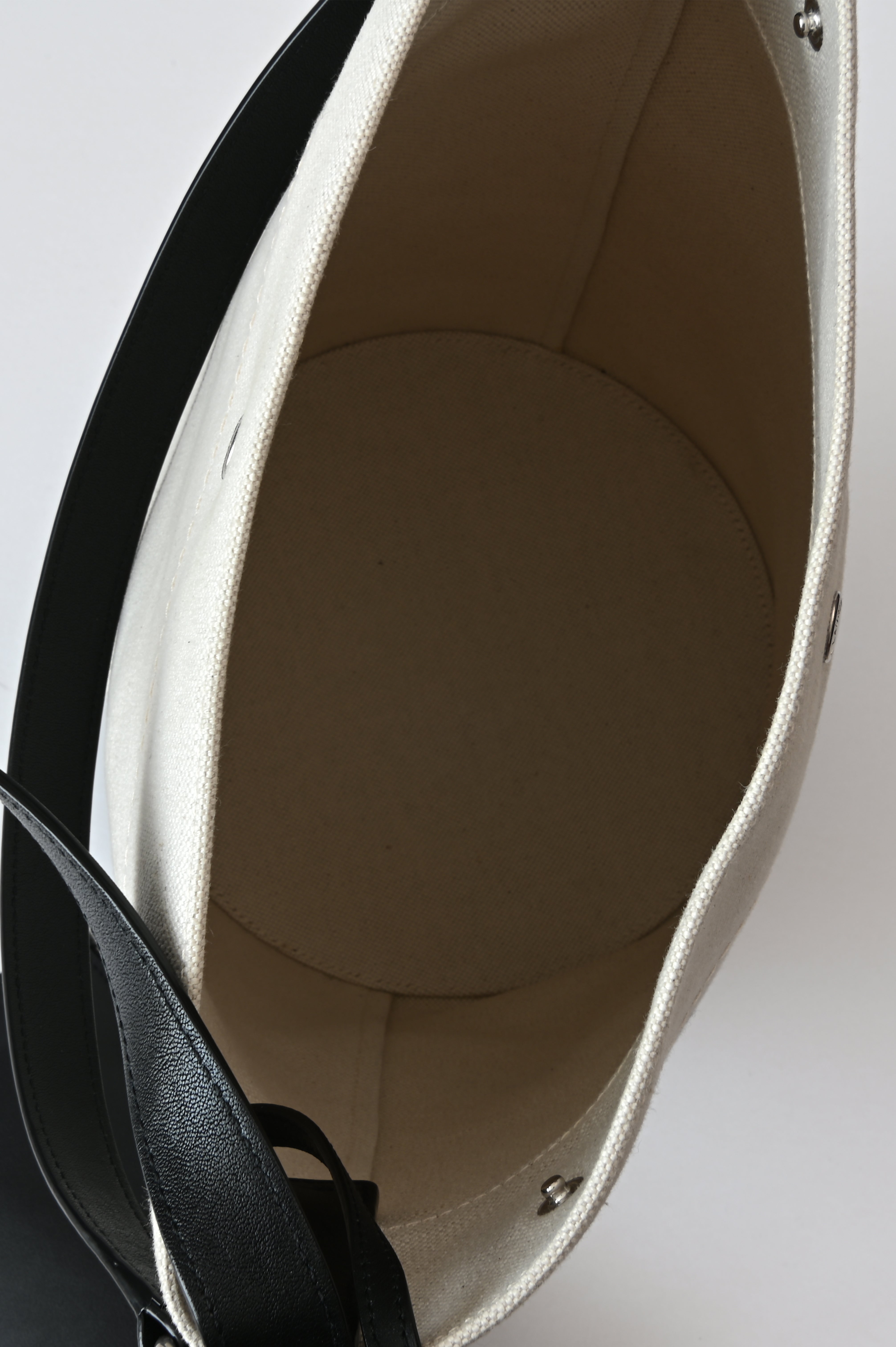 Saint Laurent Rive Gauche Bucket Bag in White Linen
