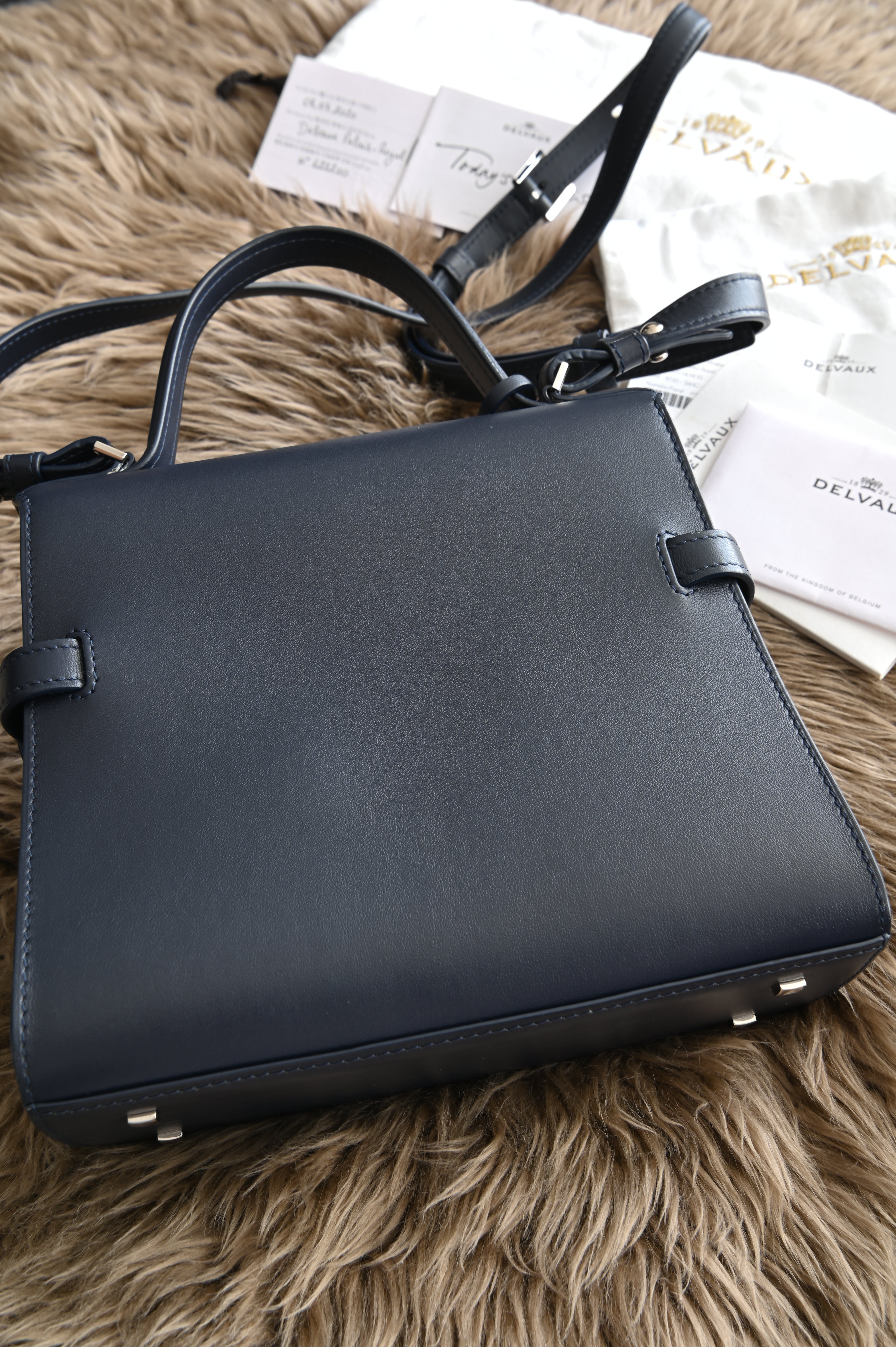 Delvaux Tempête PM Antwerp Blue Top Handle