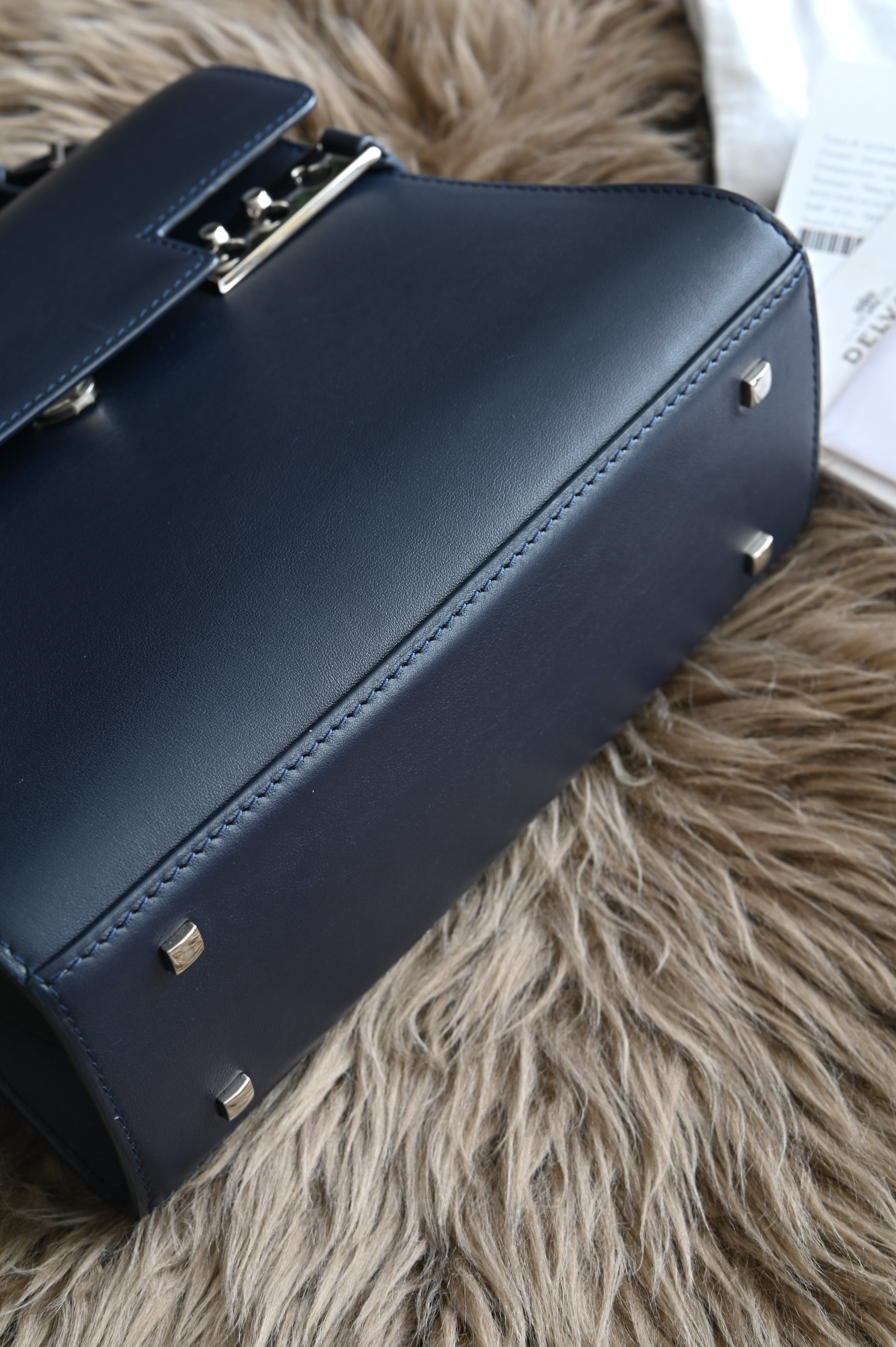 Delvaux Tempête PM Antwerp Blue Top Handle