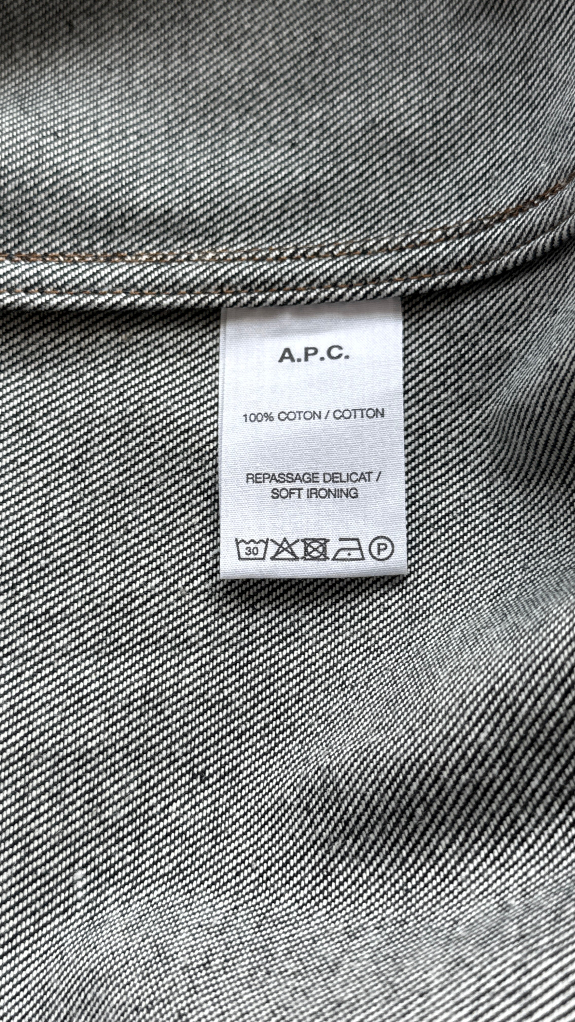 A.P.C Denim Jacket tag