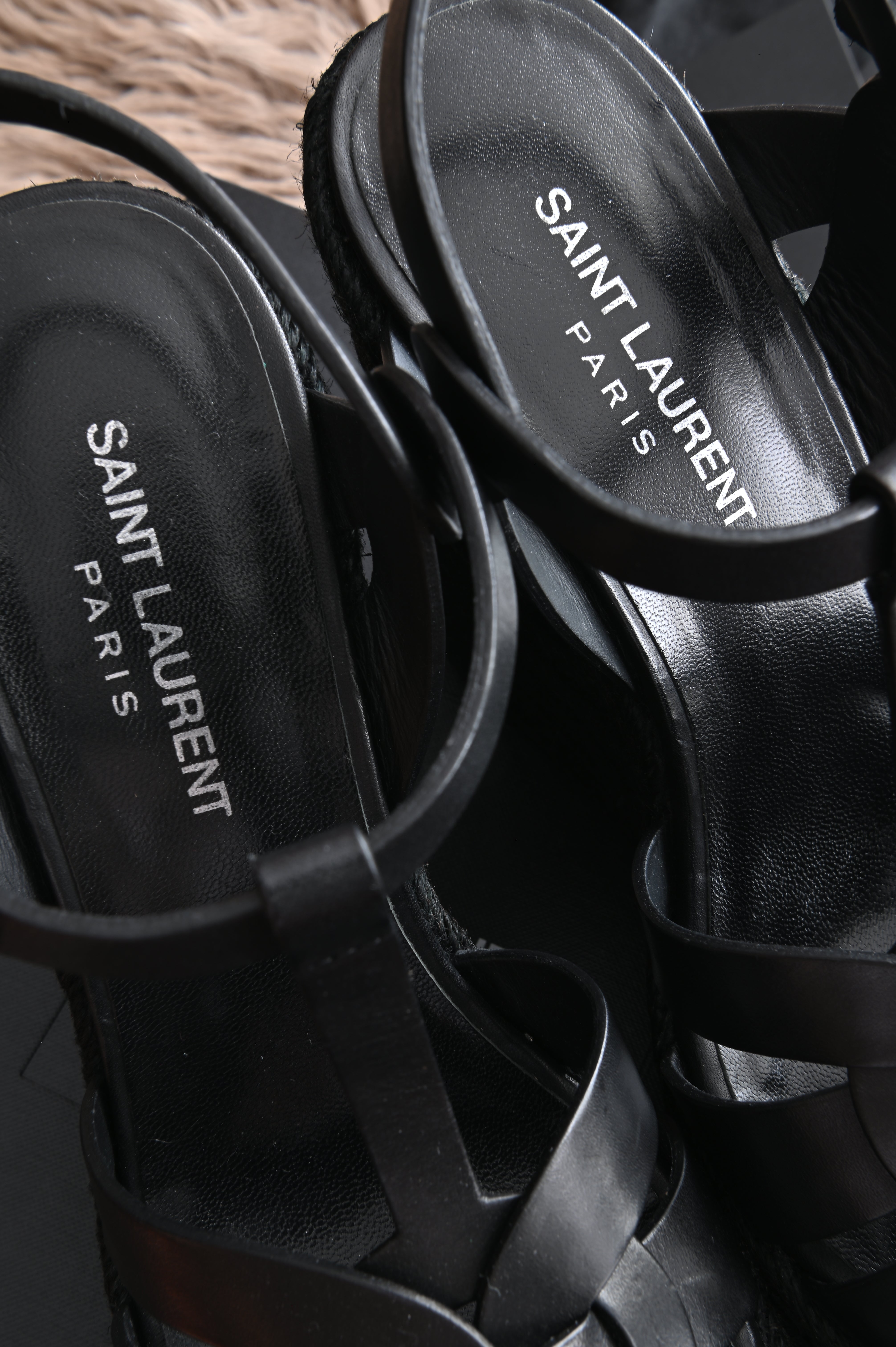 Saint Laurent Tribute Wedge in Black