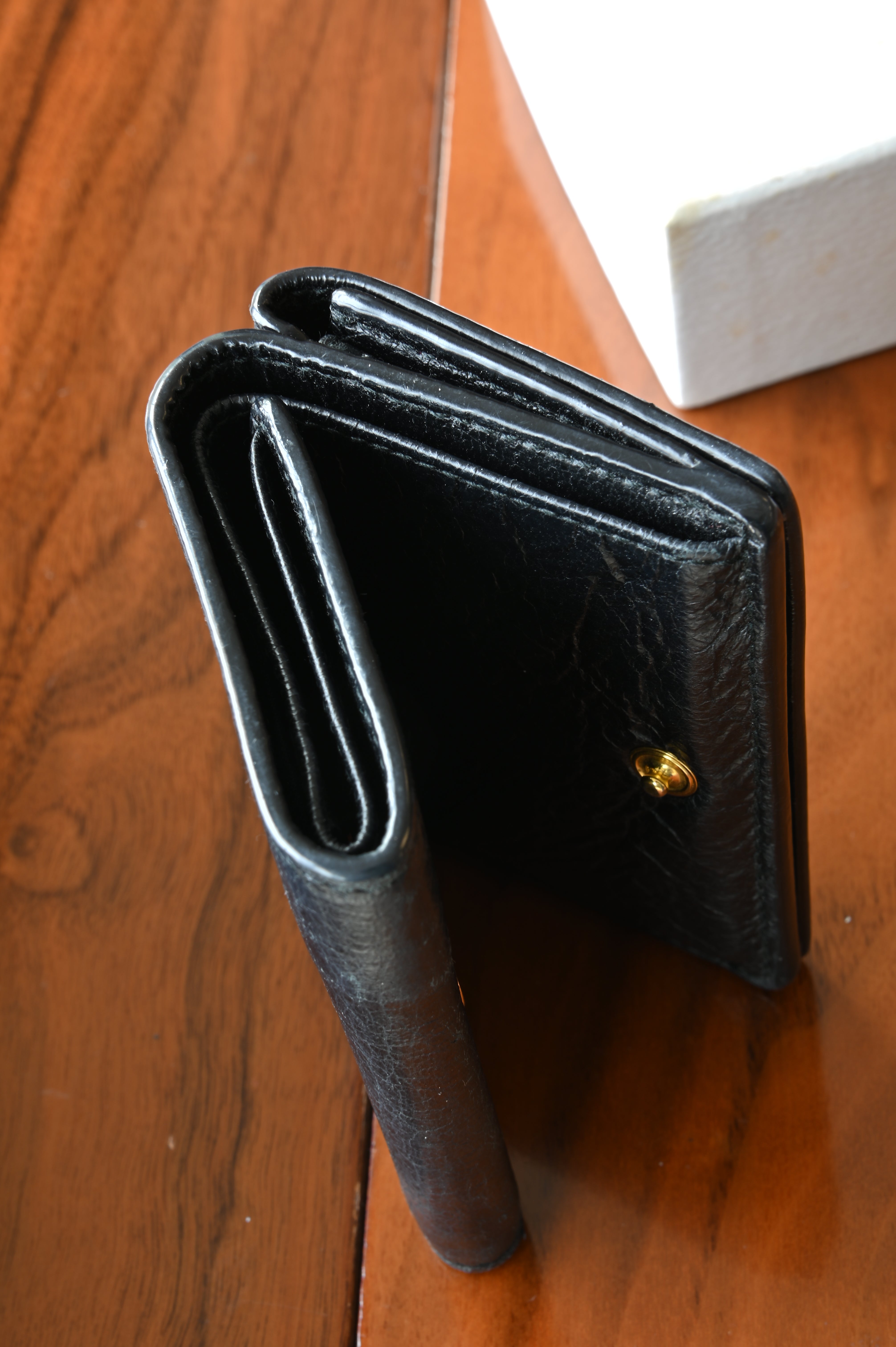 Balenciaga Black Le City Mini Wallet in Lambskin corner two