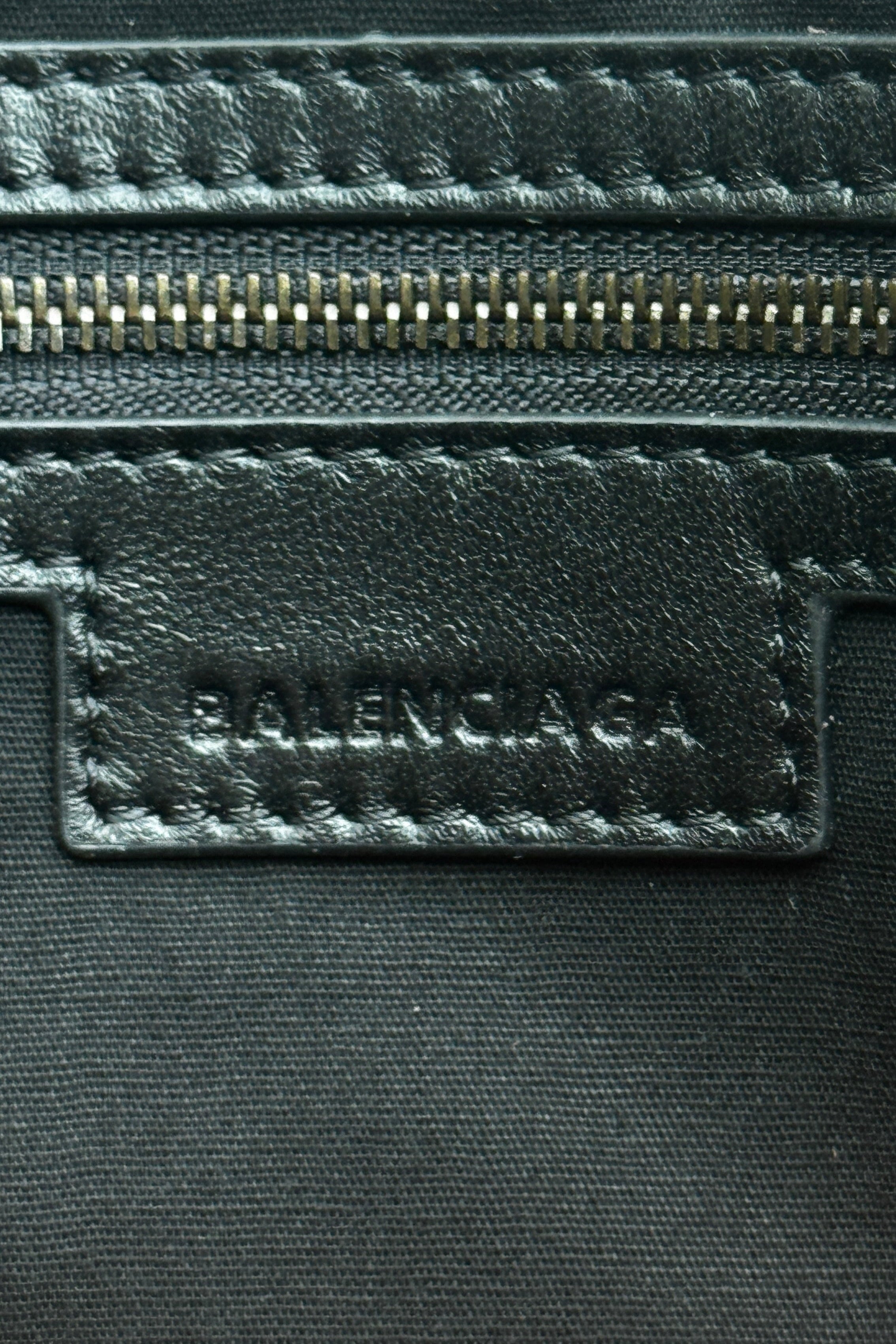 Balenciaga Brown Suede Le City Bag logo