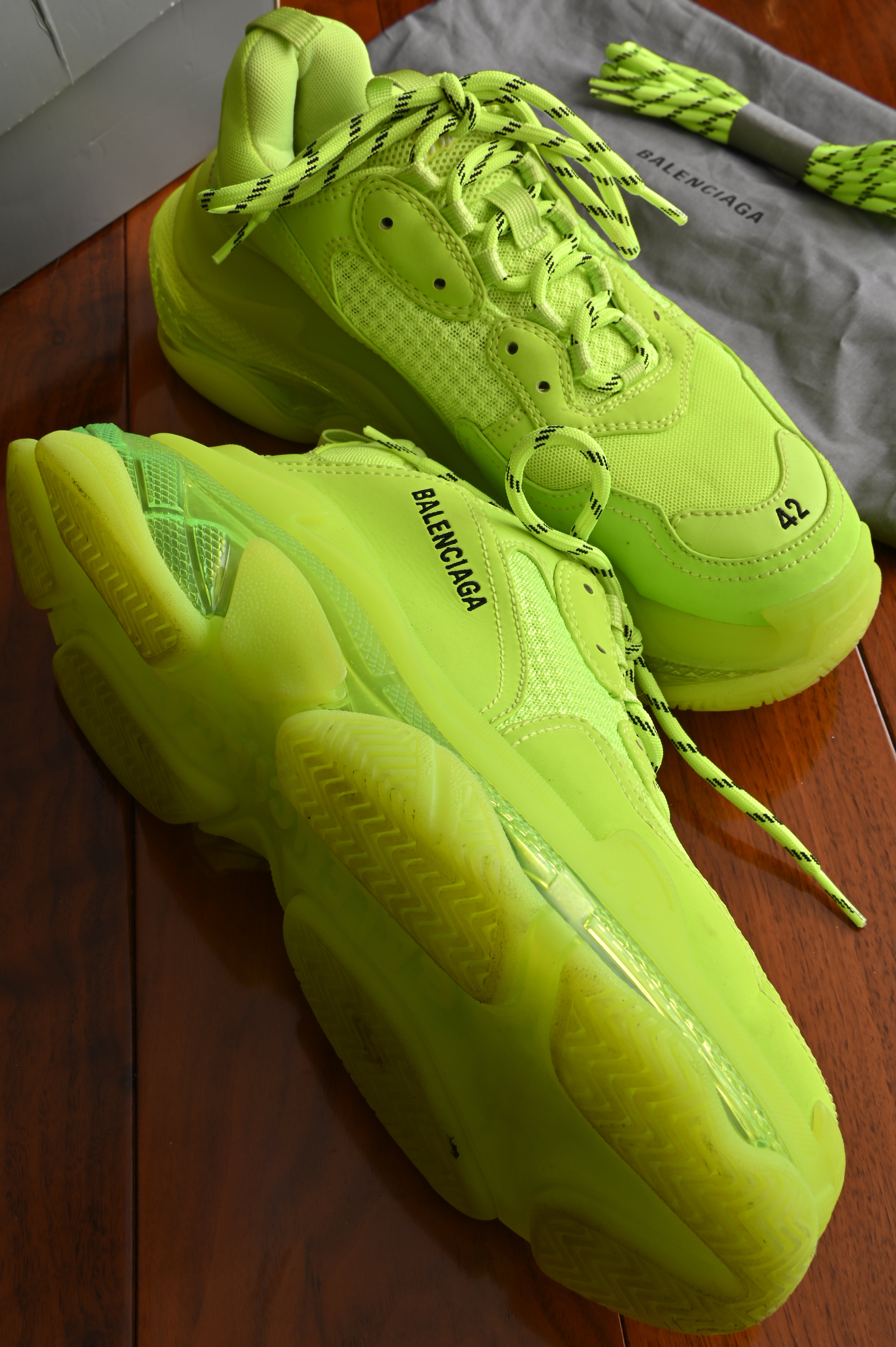 Balenciaga Fluo Yellow Triple S Sneakers right