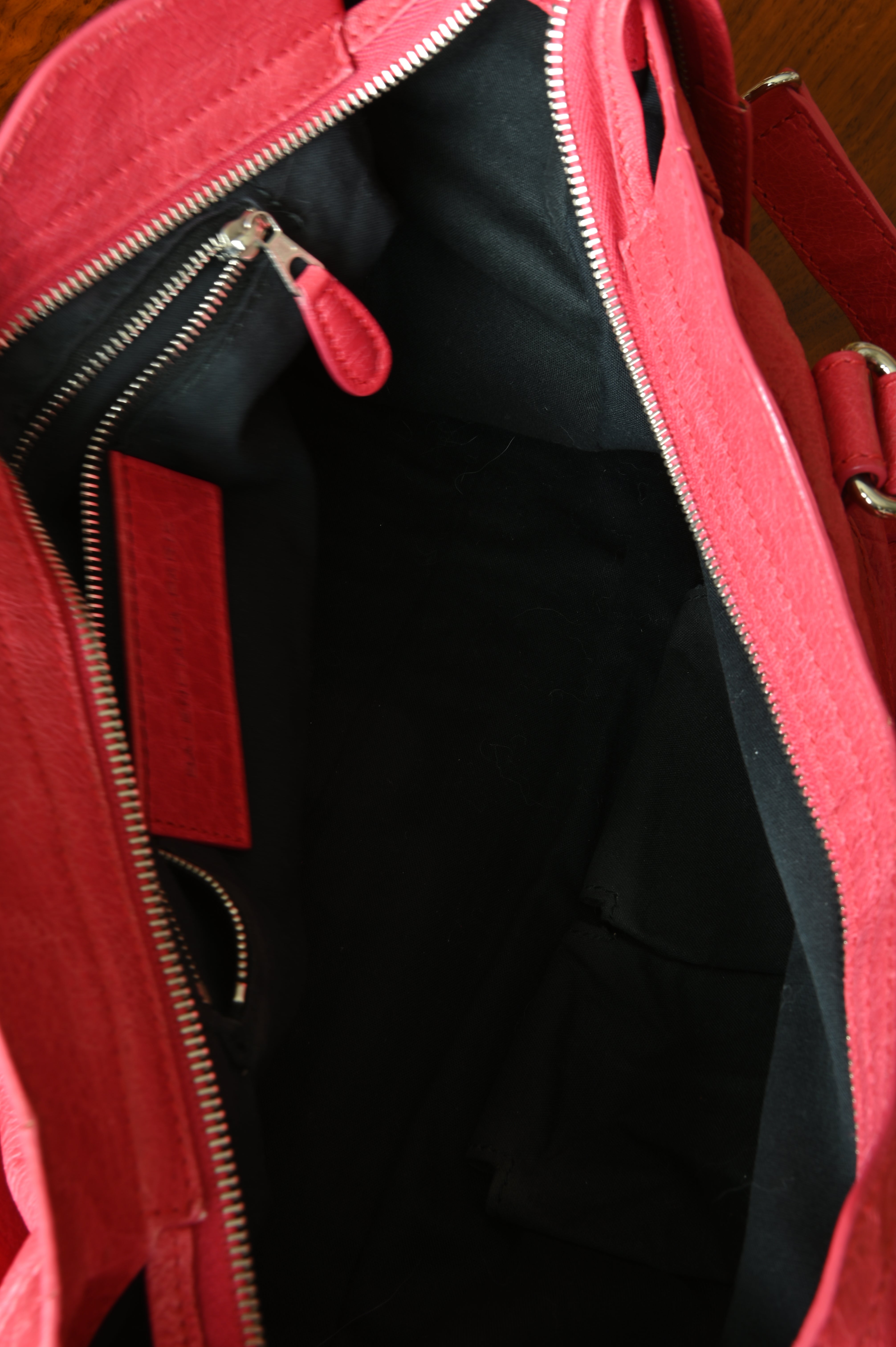 Balenciaga Pink Le City Bag open
