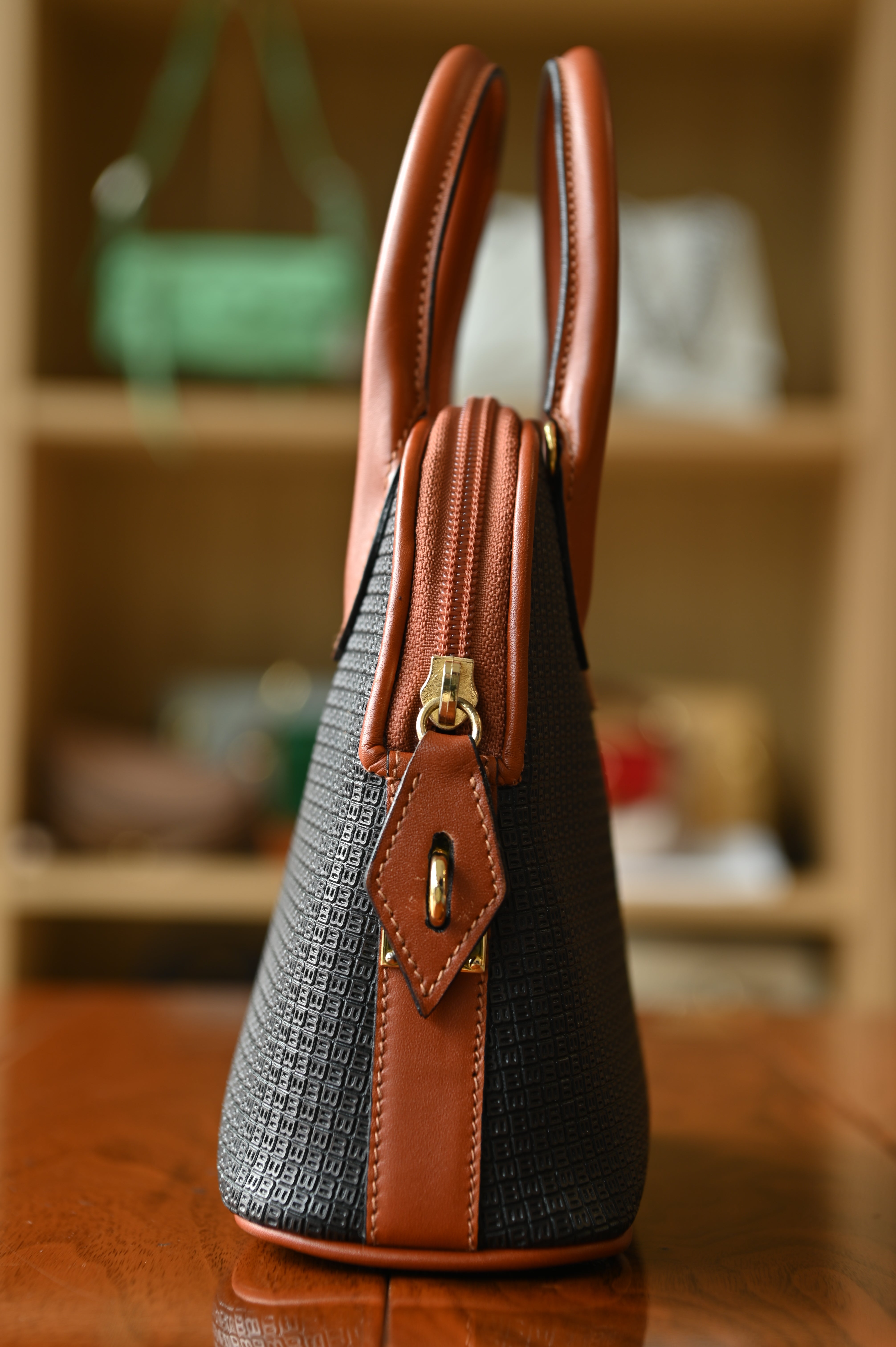 Bally Black And Brown Mini Shoulder Bag side