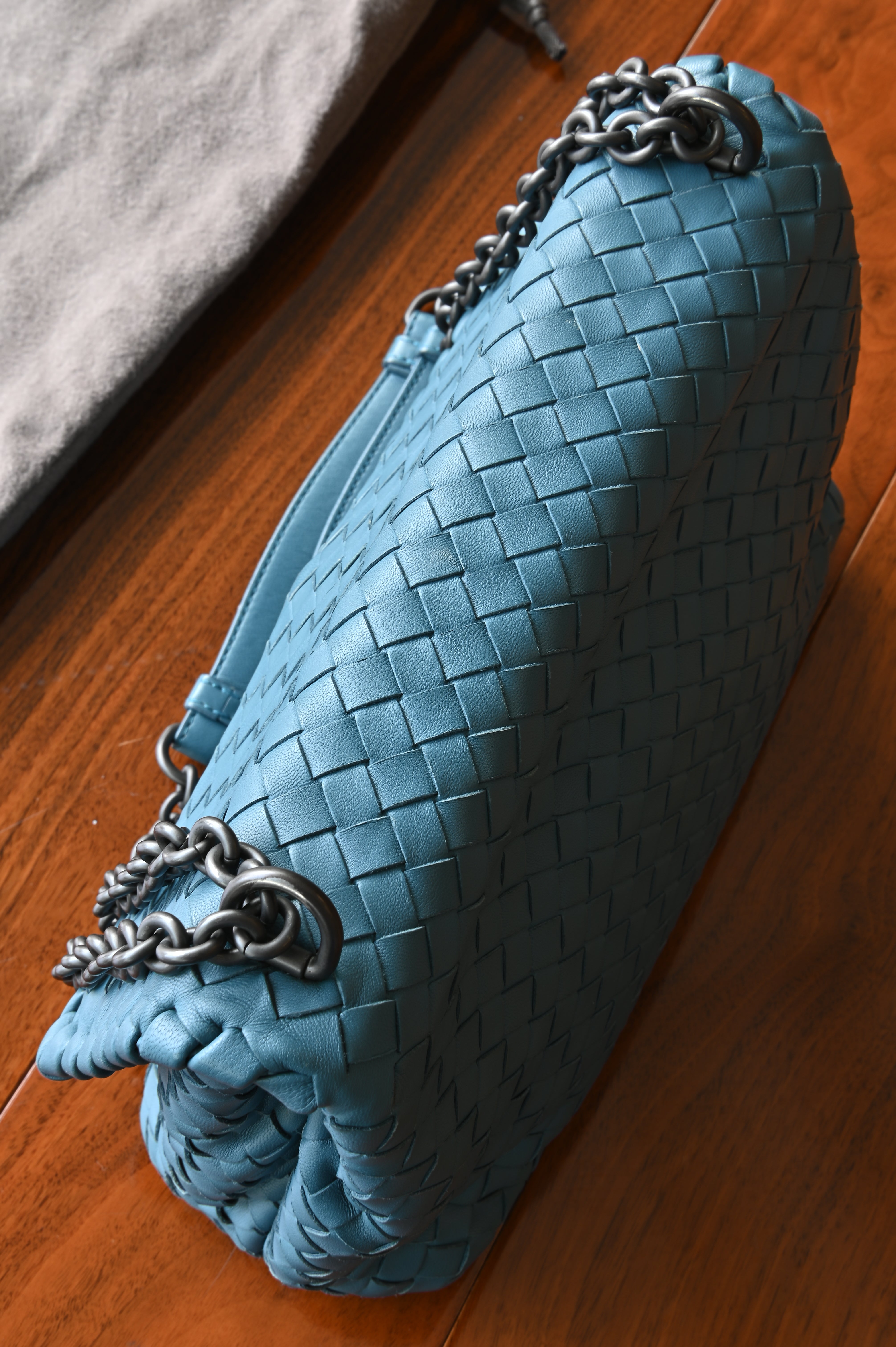 Bottega Veneta Blue Intrecciato Bag top