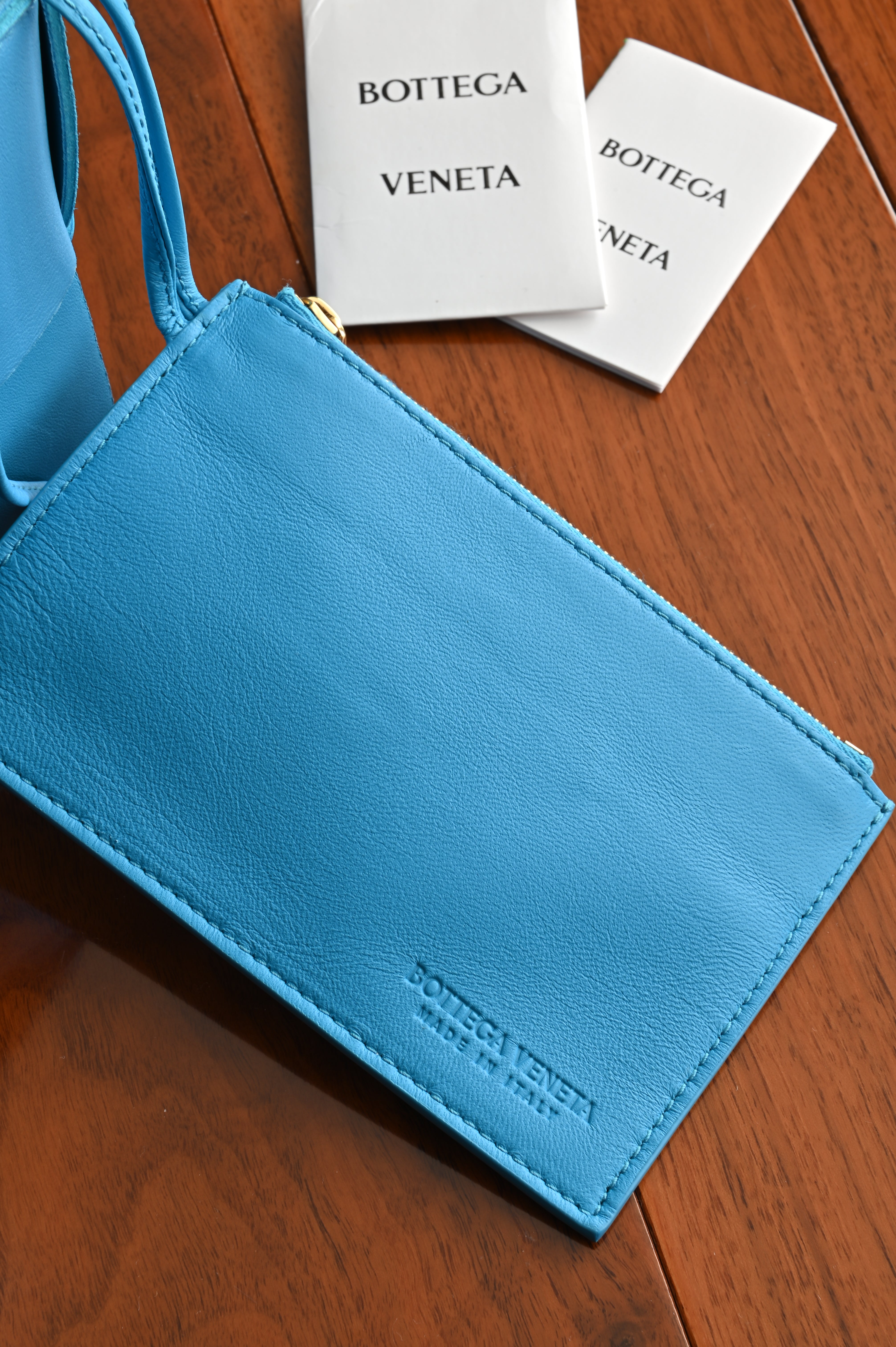 Bottega Veneta Blue Mini Arco Tote Bag pocket