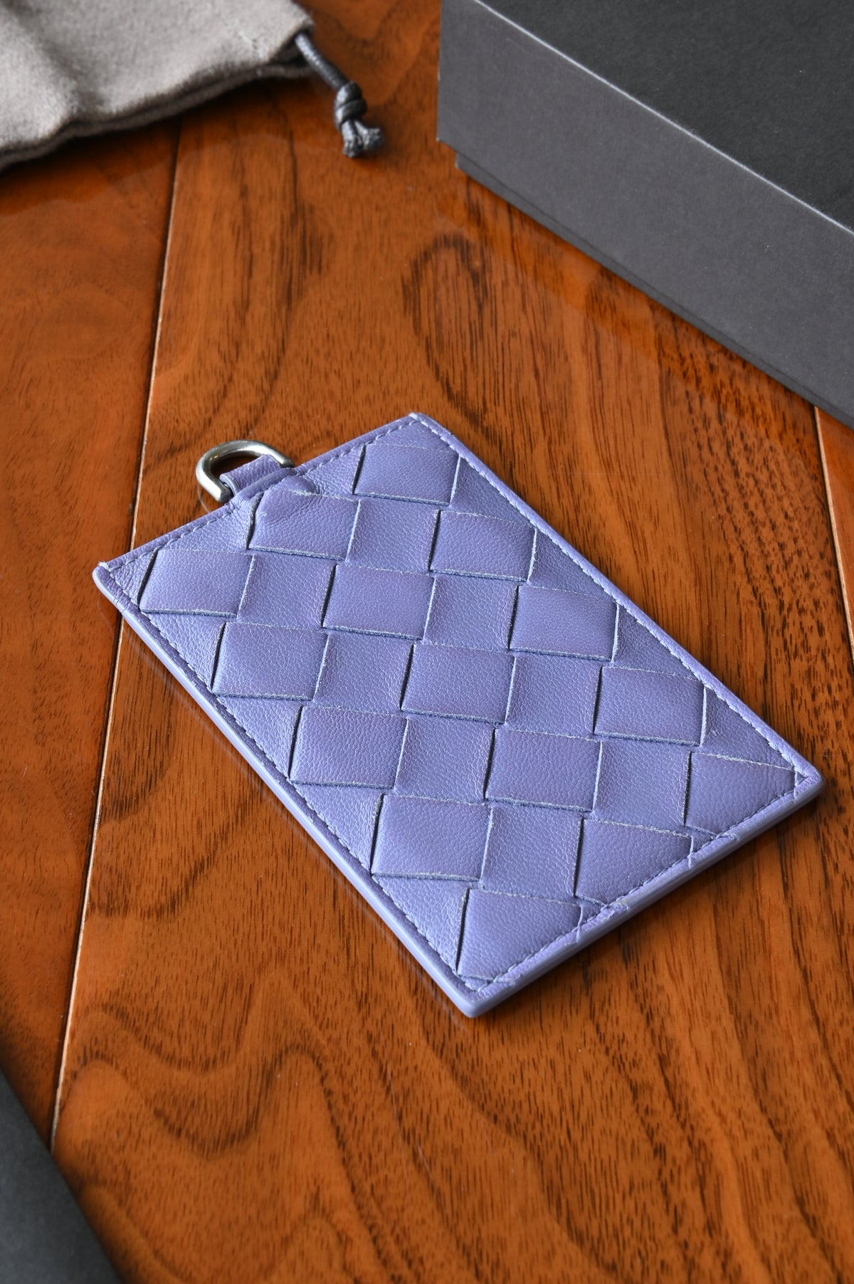 Bottega Veneta Purple Card Holder back