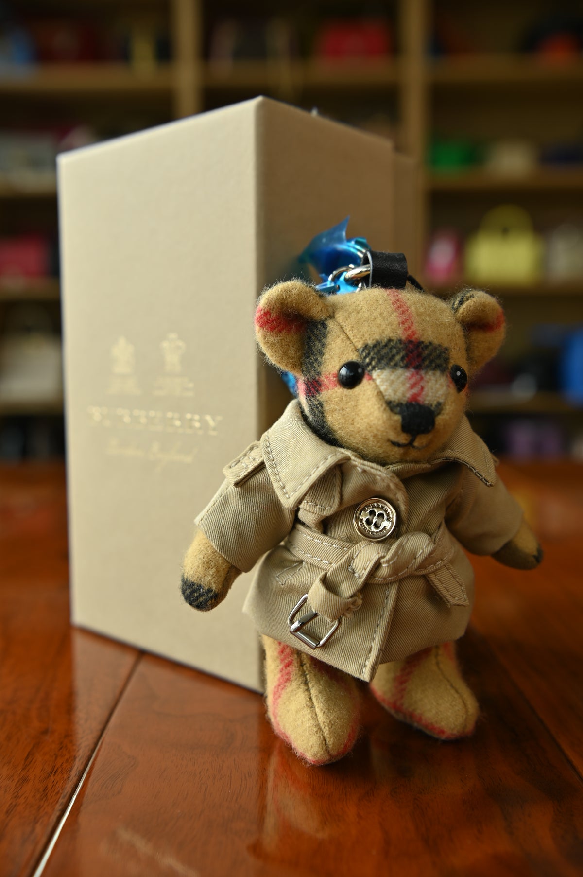 Burberry Beige Brown Teddy Bear Cloak Keychain