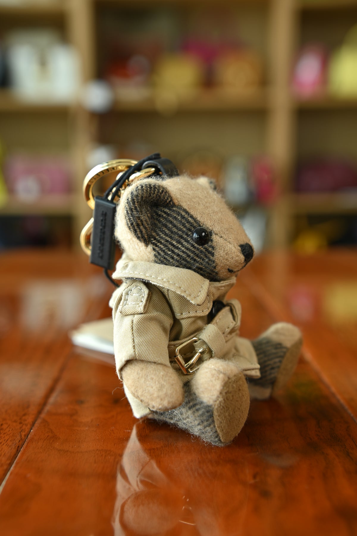 Burberry Light Beige Teddy Bear Cloak Keychain side two
