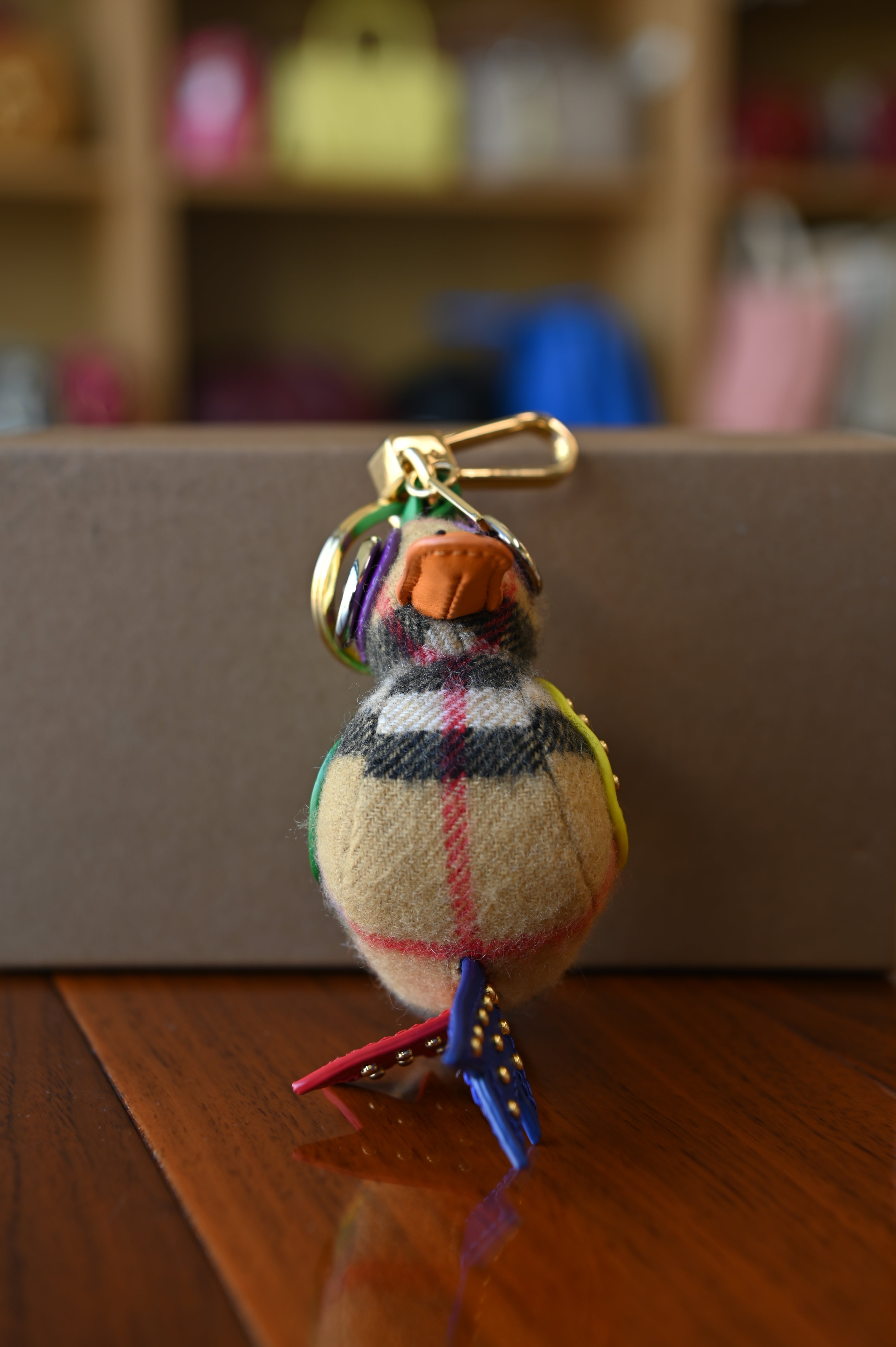Burberry Multicolor Duck Gold Bag Charm front