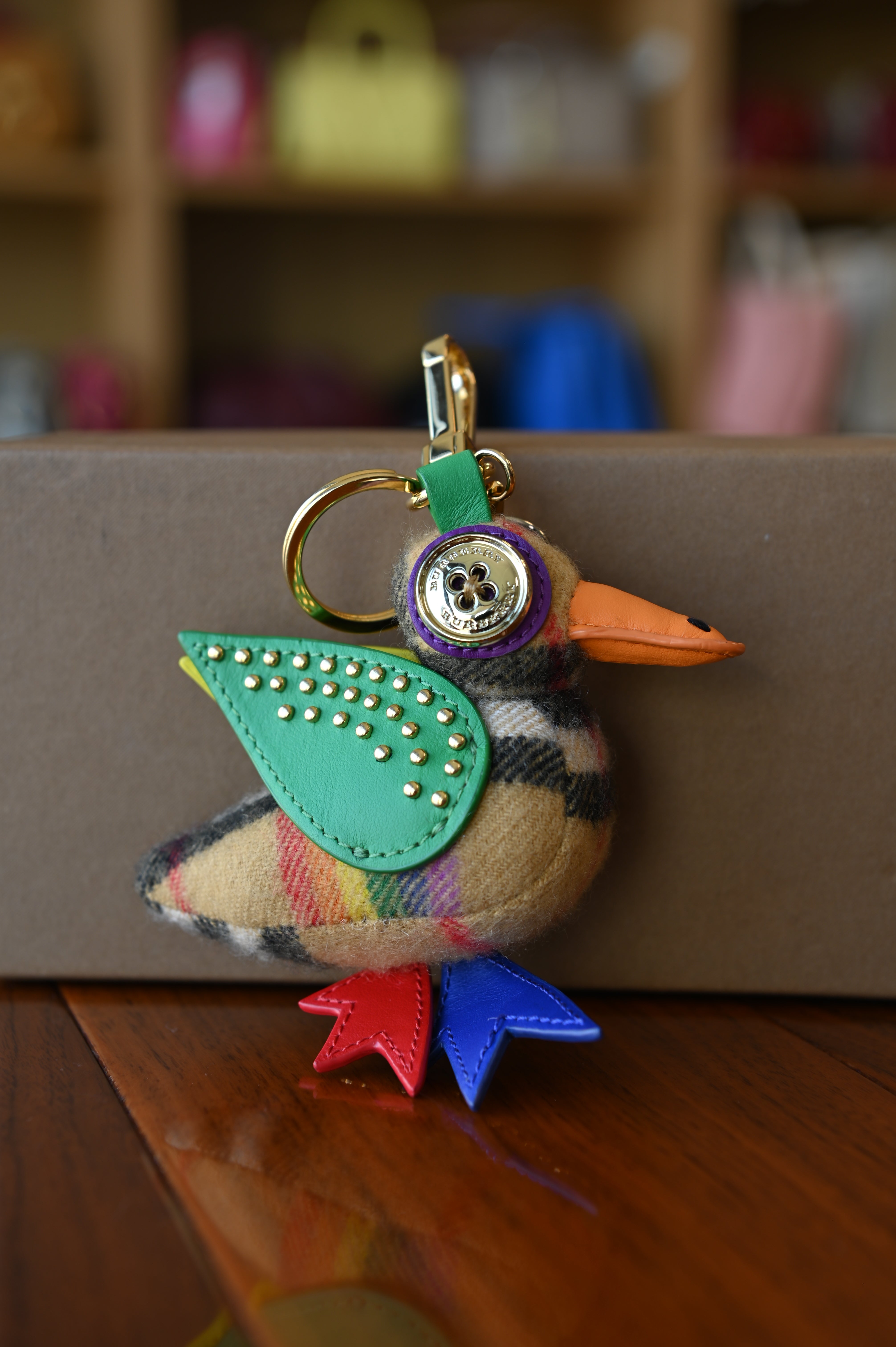 Burberry Multicolor Duck Gold Bag Charm side