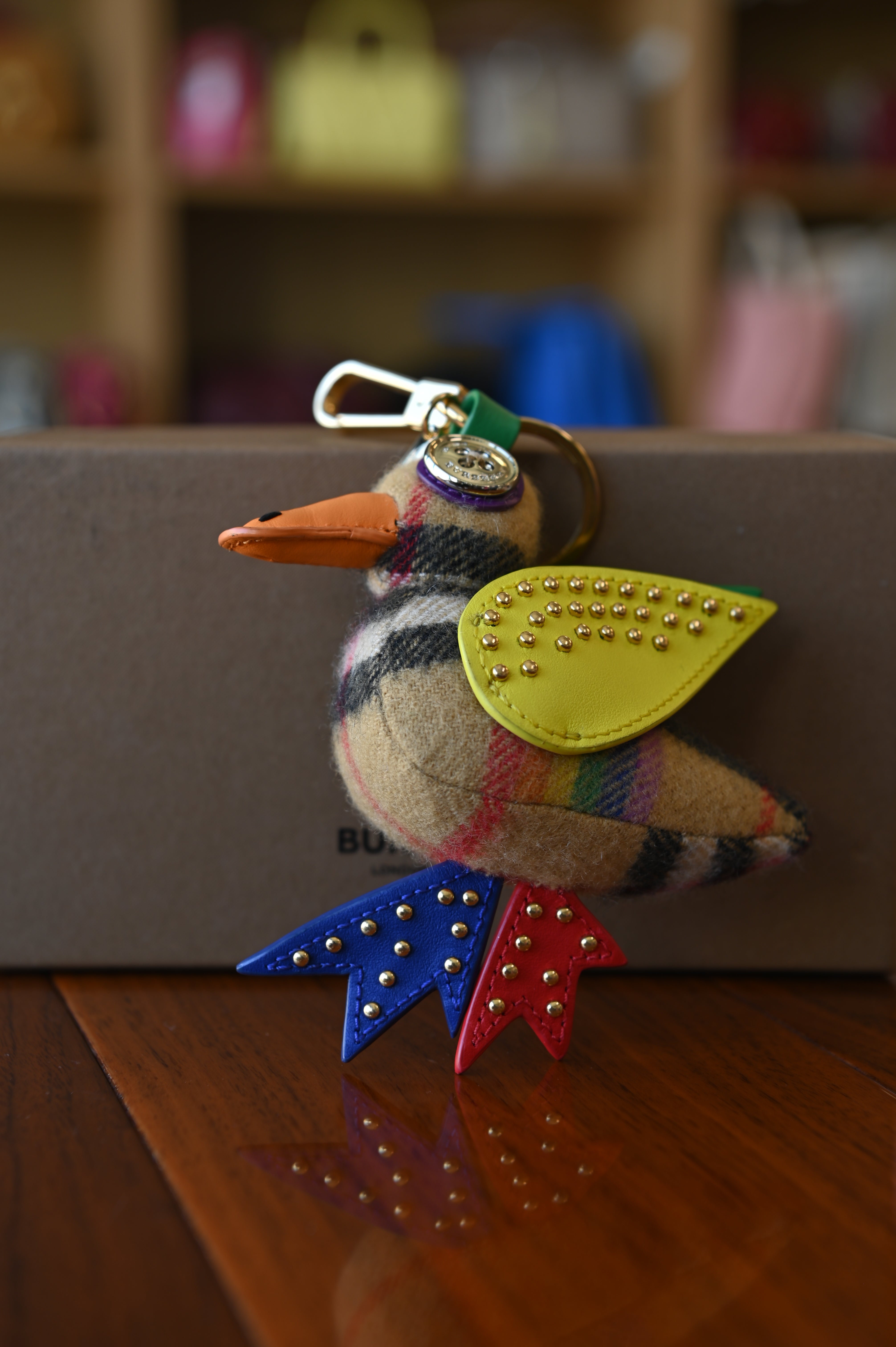 Burberry Multicolor Duck Gold Bag Charm side two