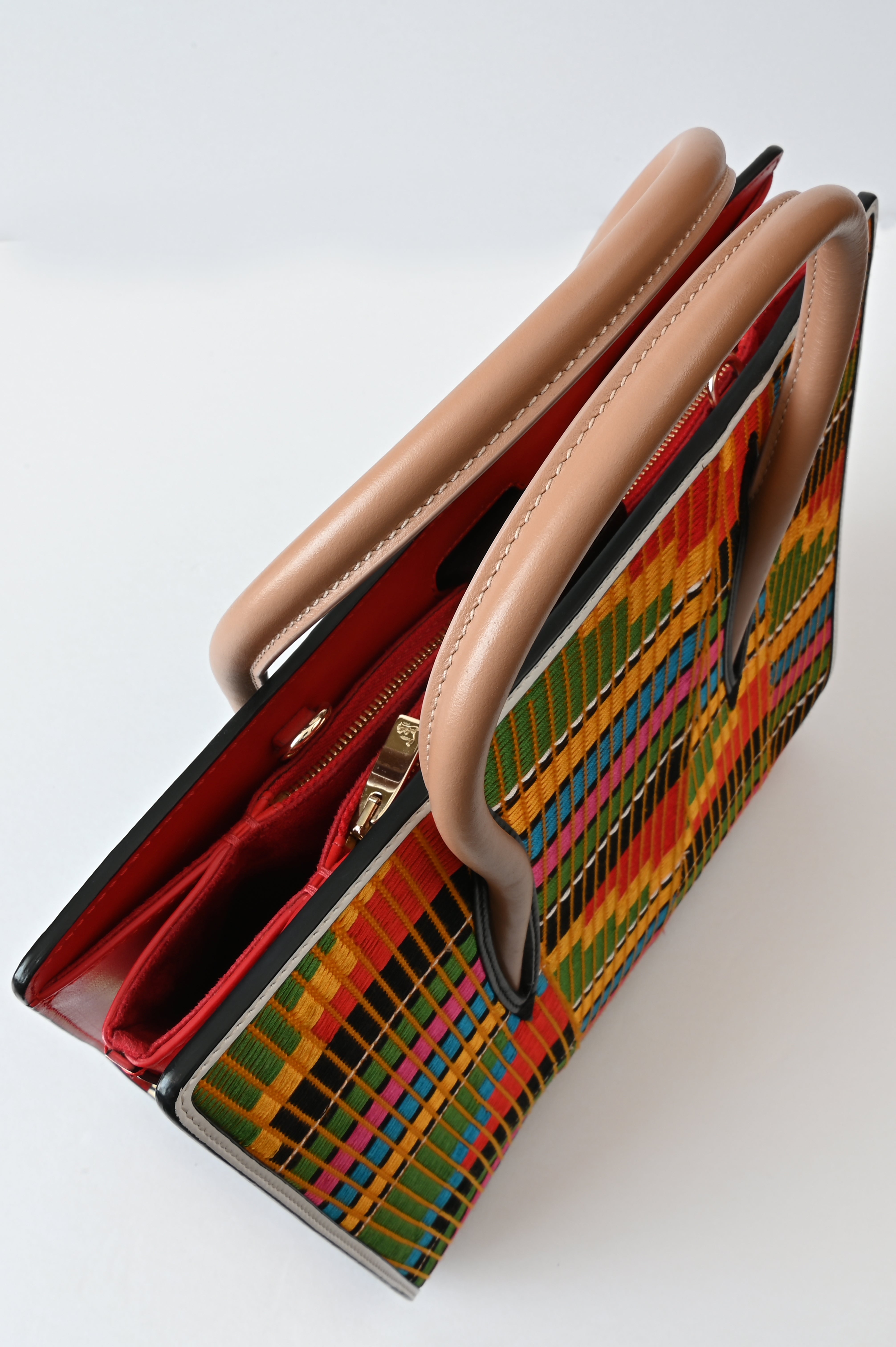 Christian Louboutin Paloma Tote Leather and Africube Textile