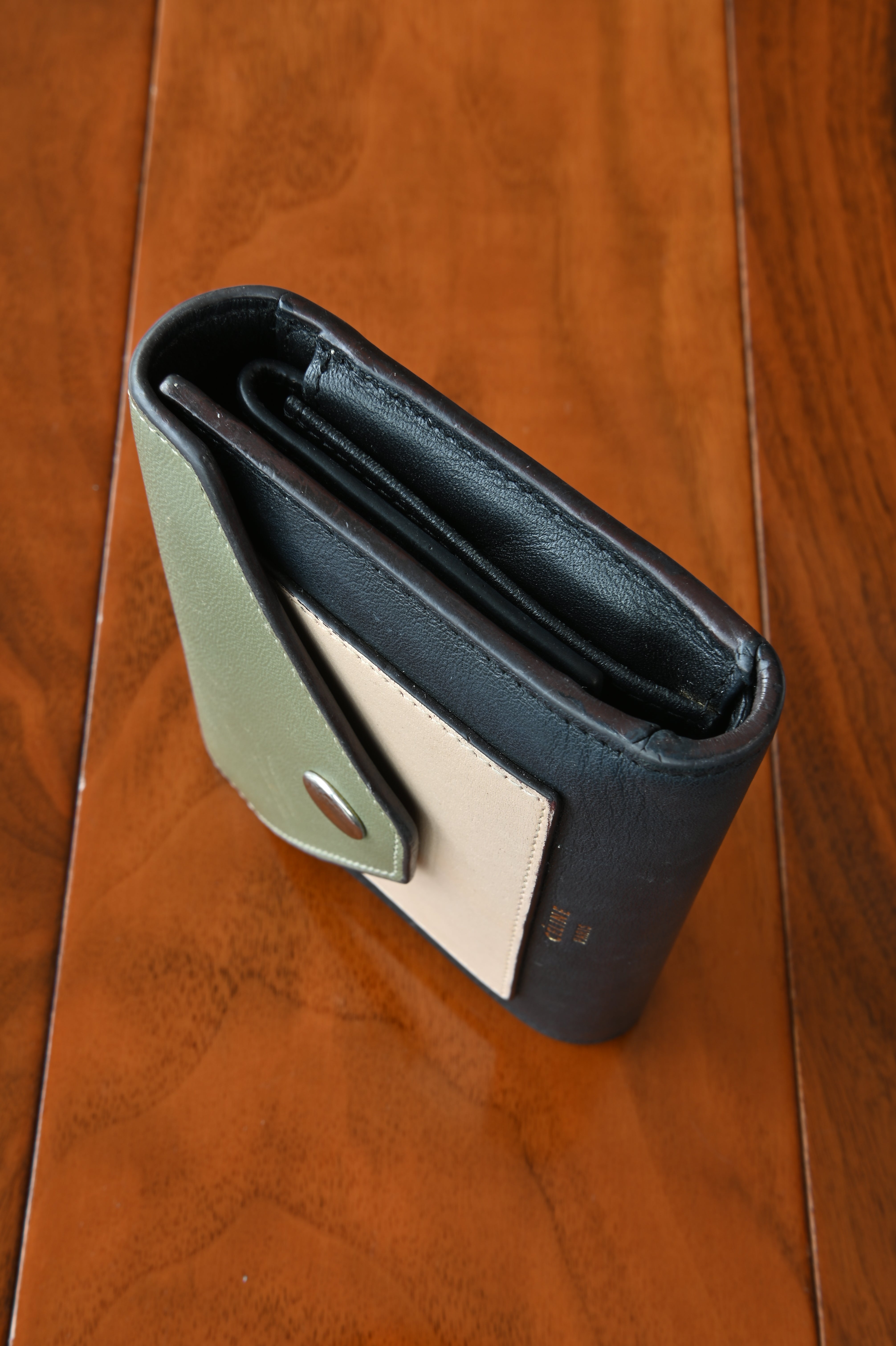 Céline Envelope Tri-Color Compact Wallet side