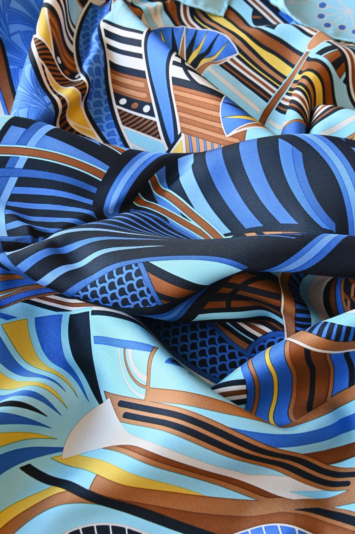 Cartier Blue Panther Silk Scarf angle