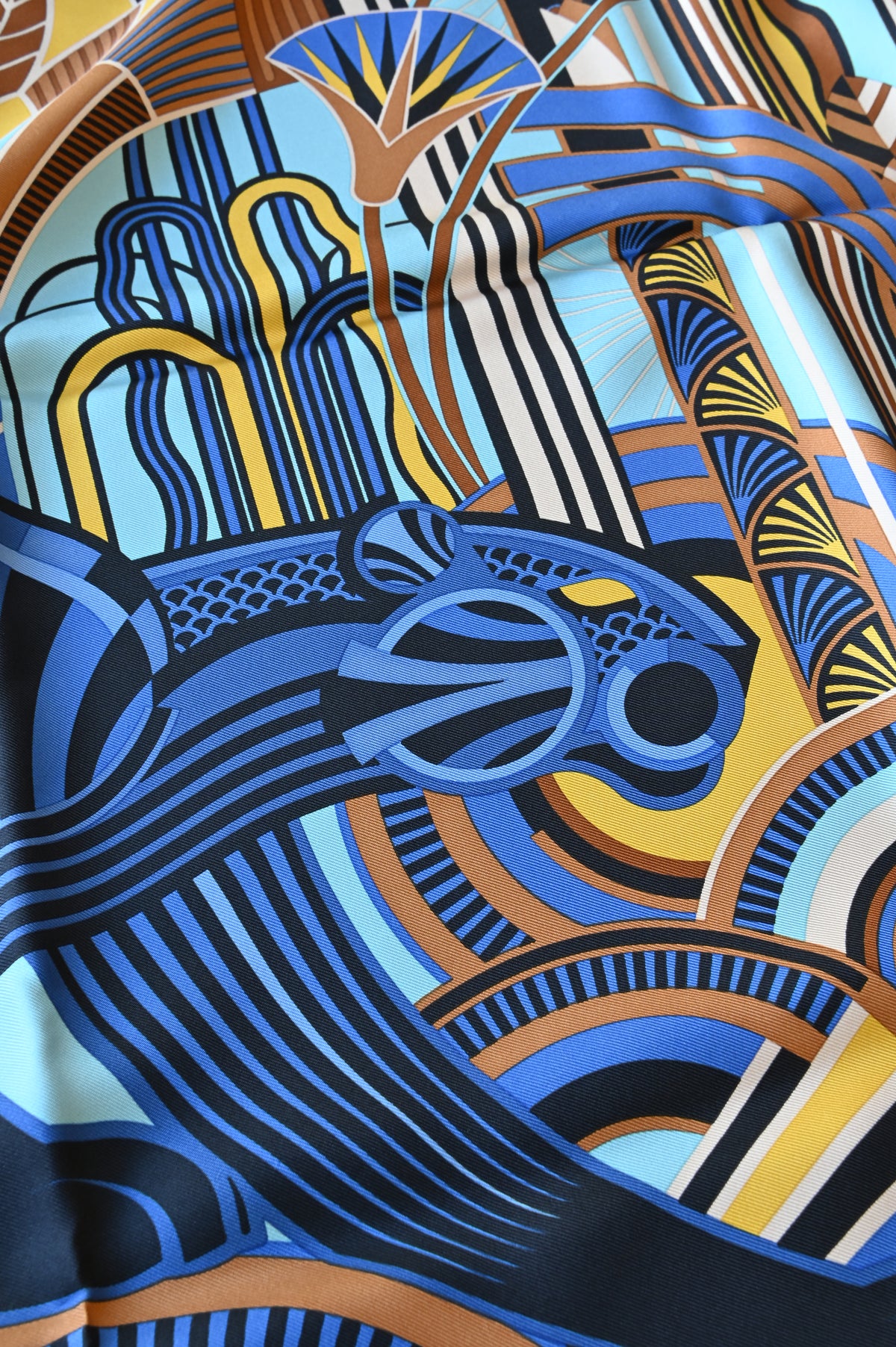 Cartier Blue Panther Silk Scarf panther