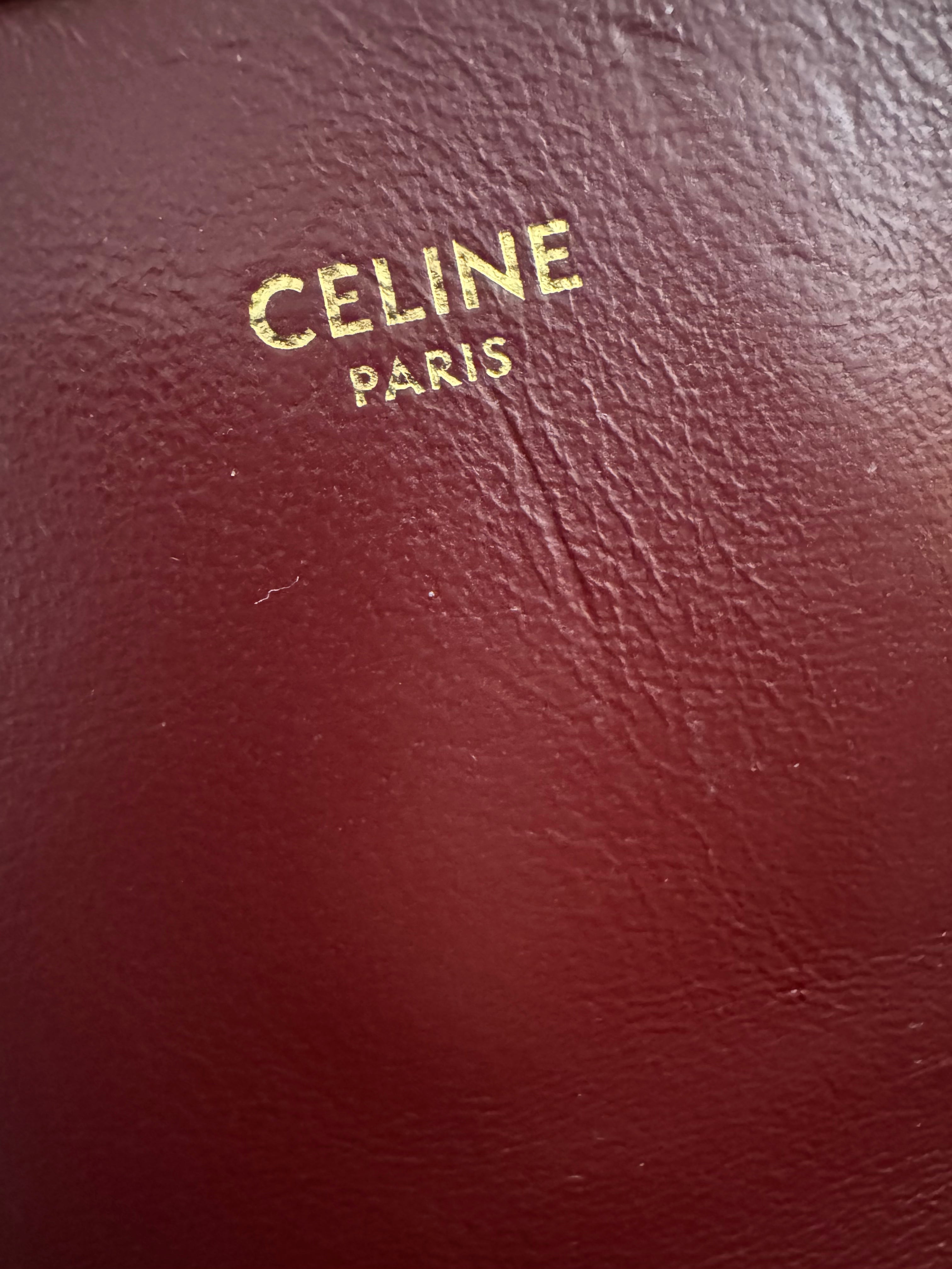 Celine Medium C two-tone shoulder bag logo