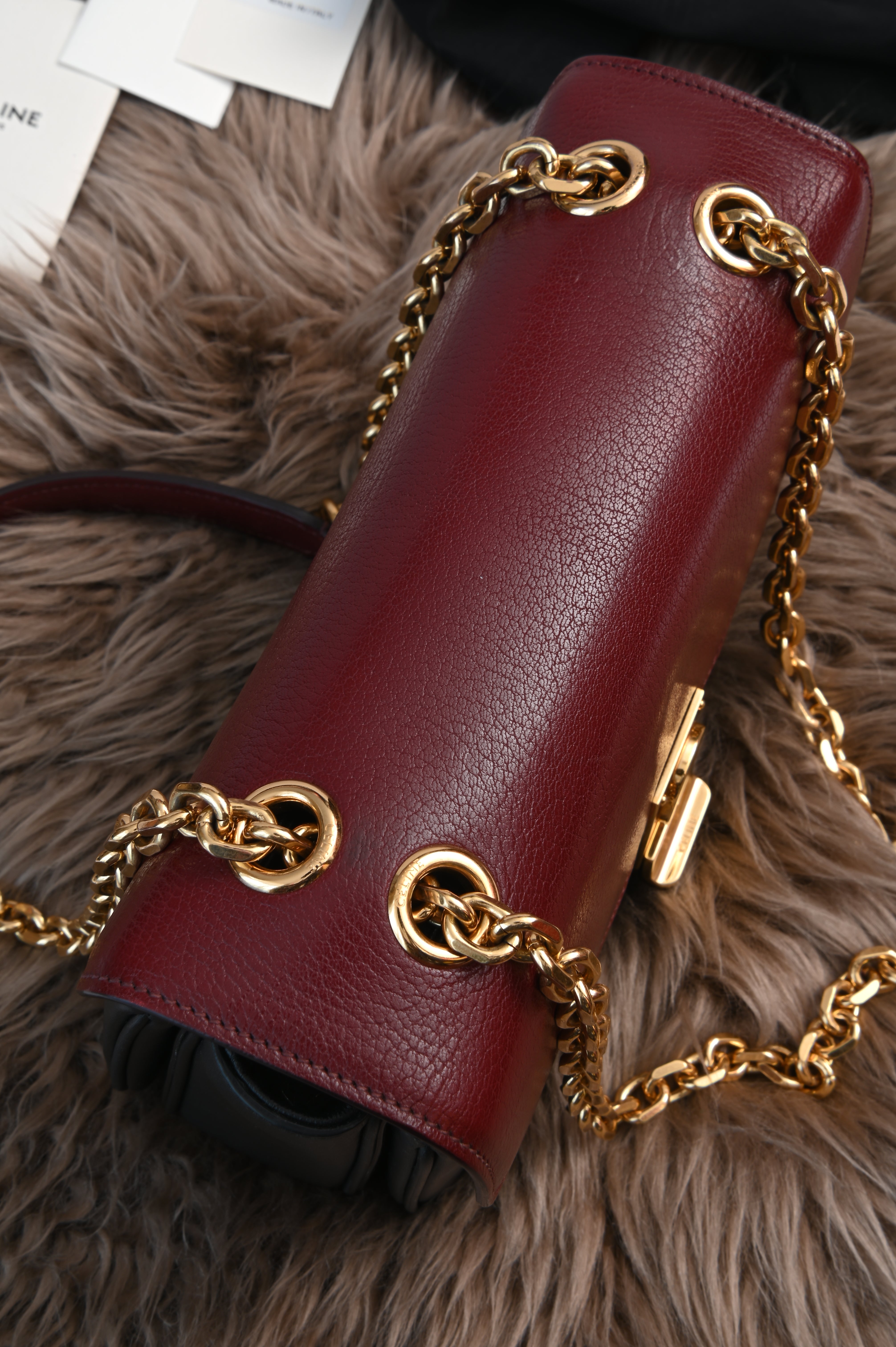 Celine Medium C two-tone shoulder bag top