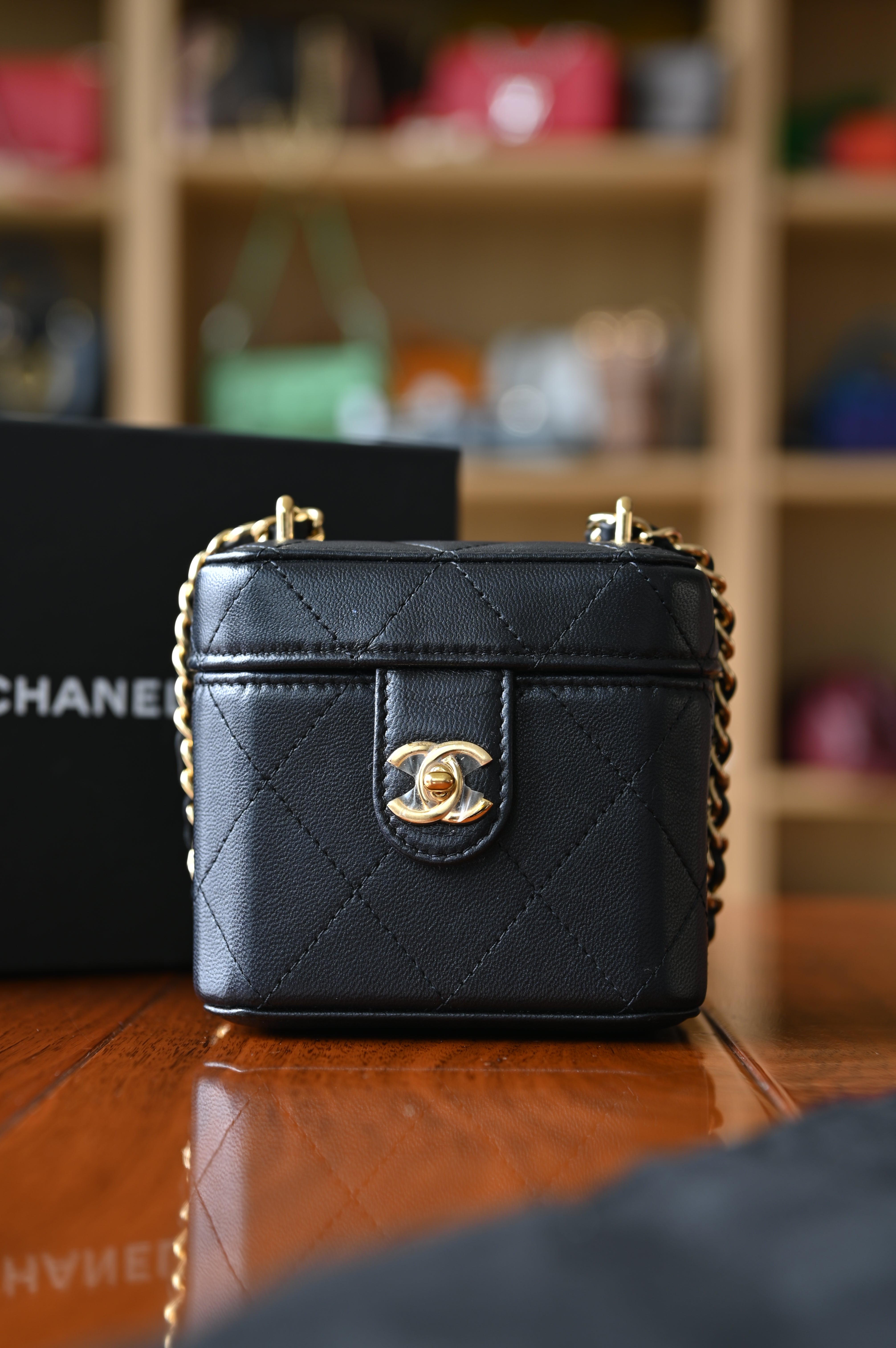 Chanel Black Quilted Mini Case Shoulder Bag
