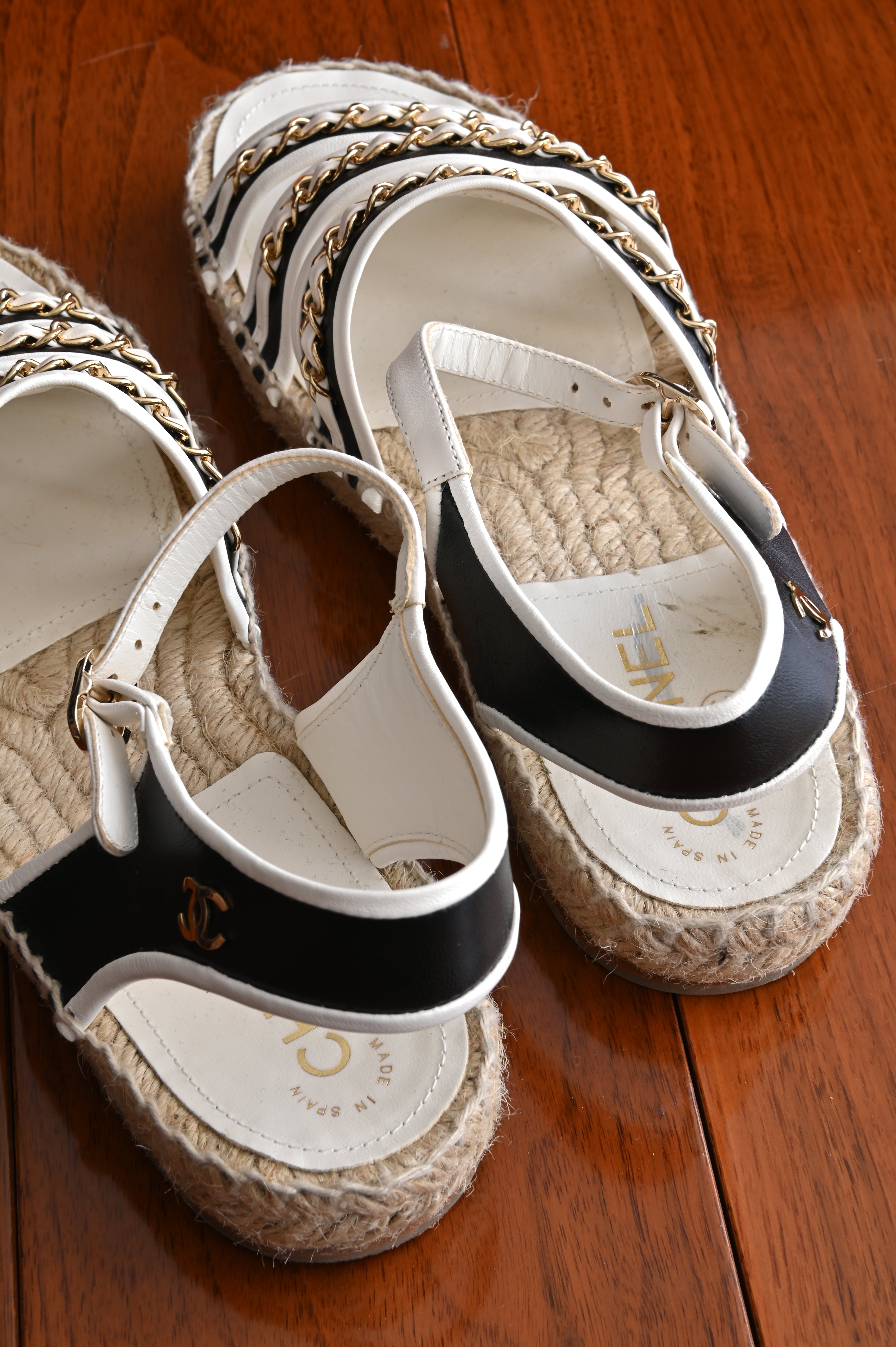 Chanel Espadrilles Chained cage Sandals