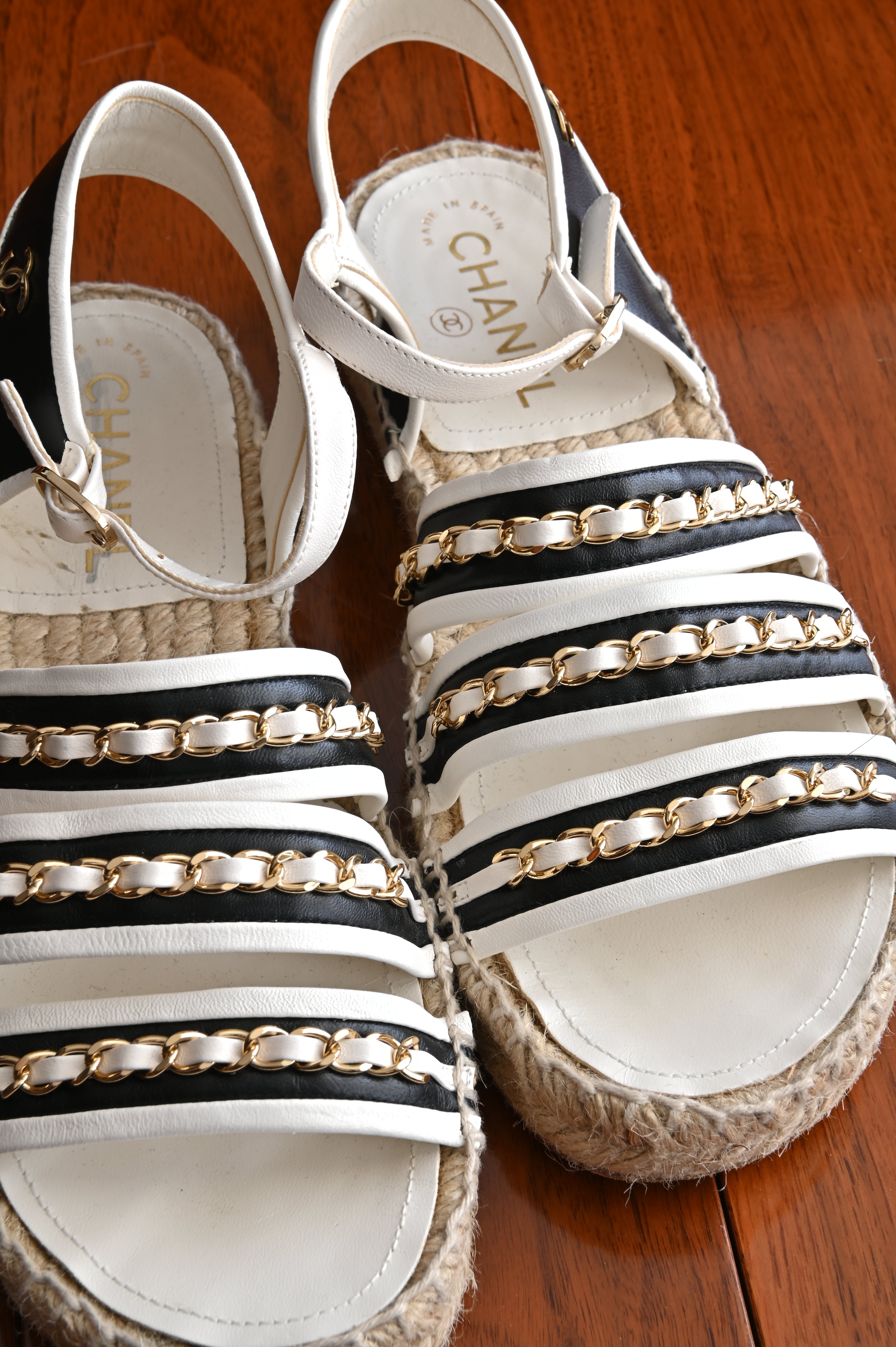 Chanel Espadrilles Chained cage Sandals