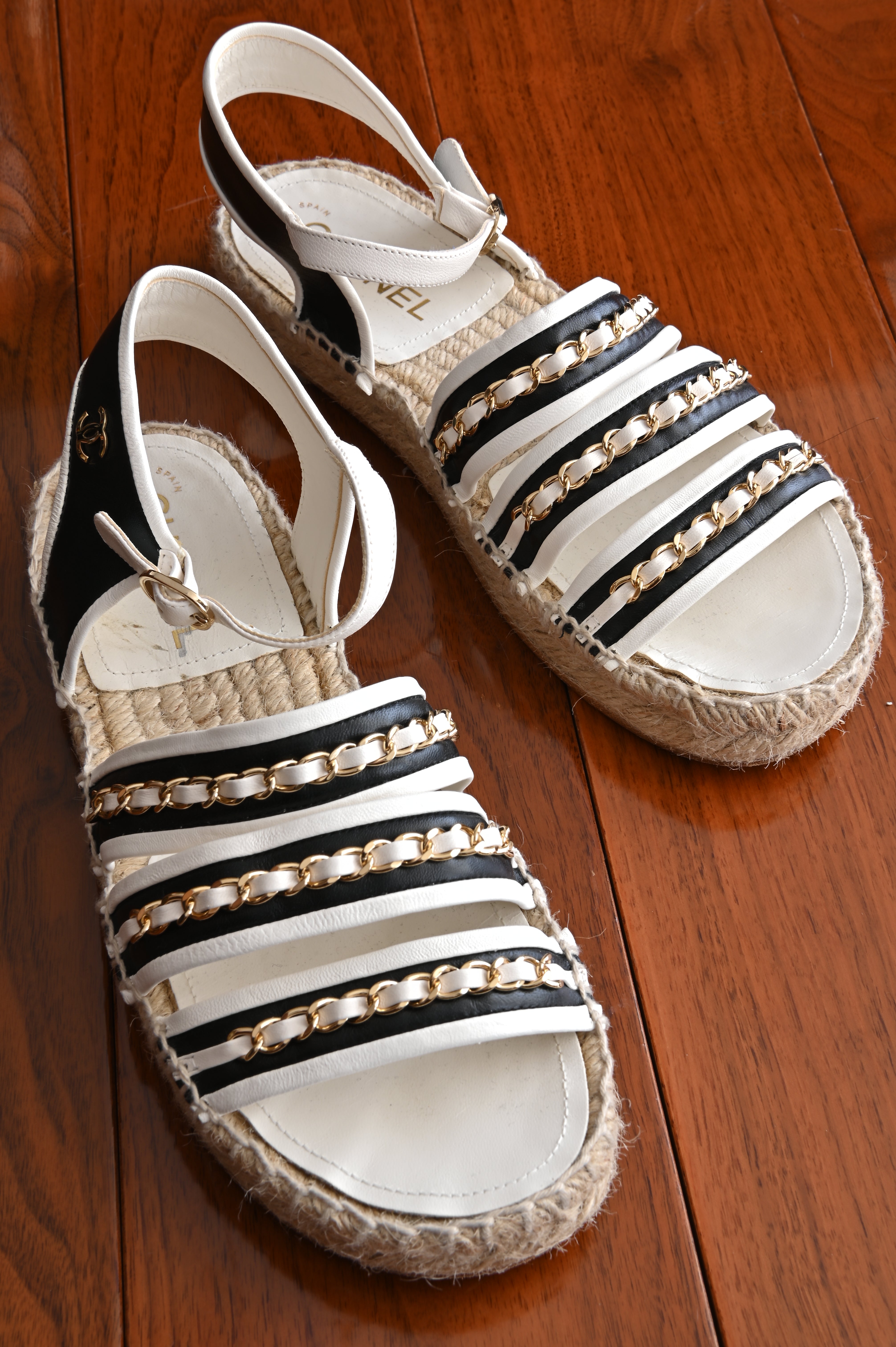 Chanel Espadrilles Chained cage Sandals
