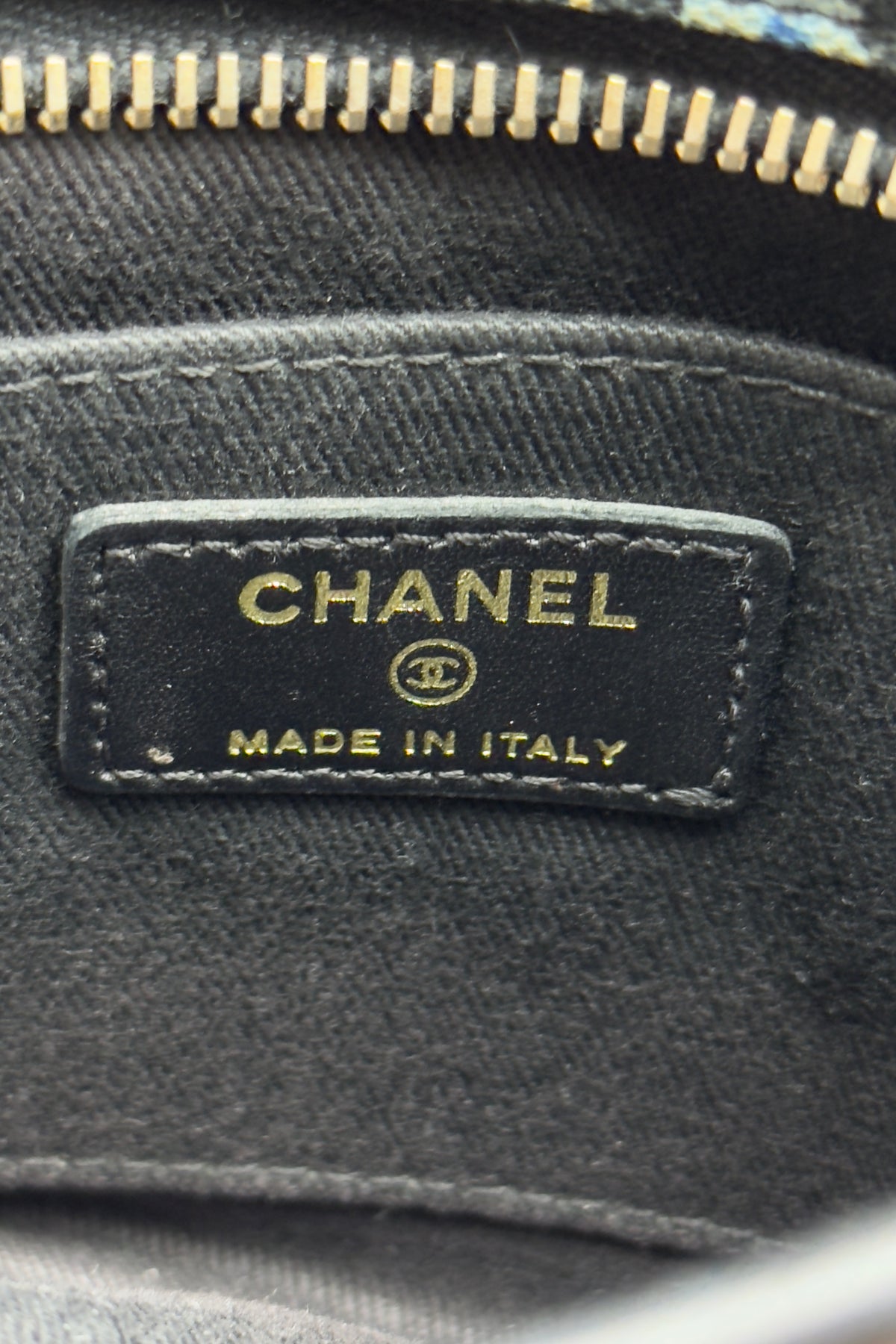 Chanel Multicolor Quilted Animal Pouch logo