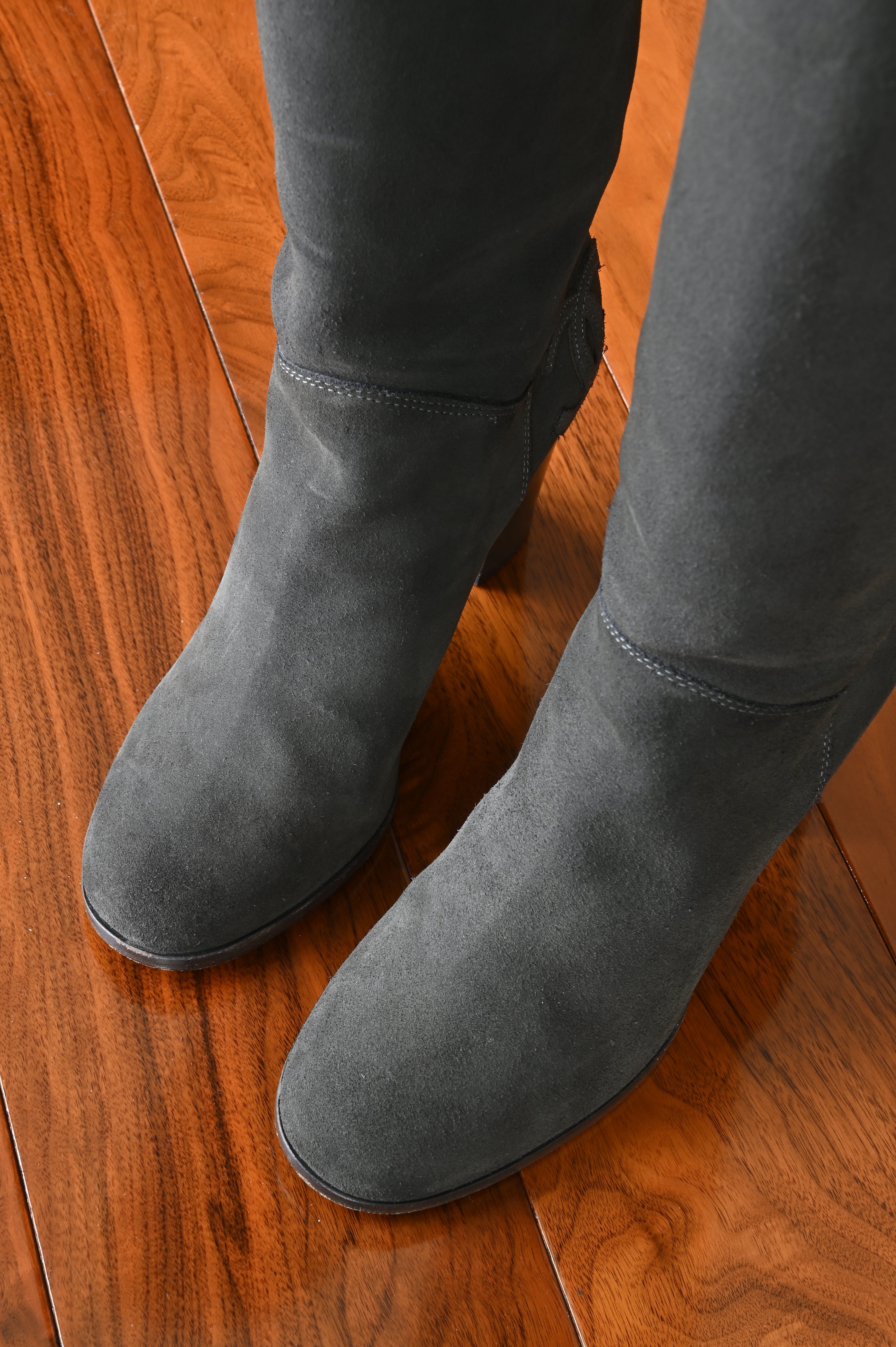 Chanel Suede Long Boots High Heel front