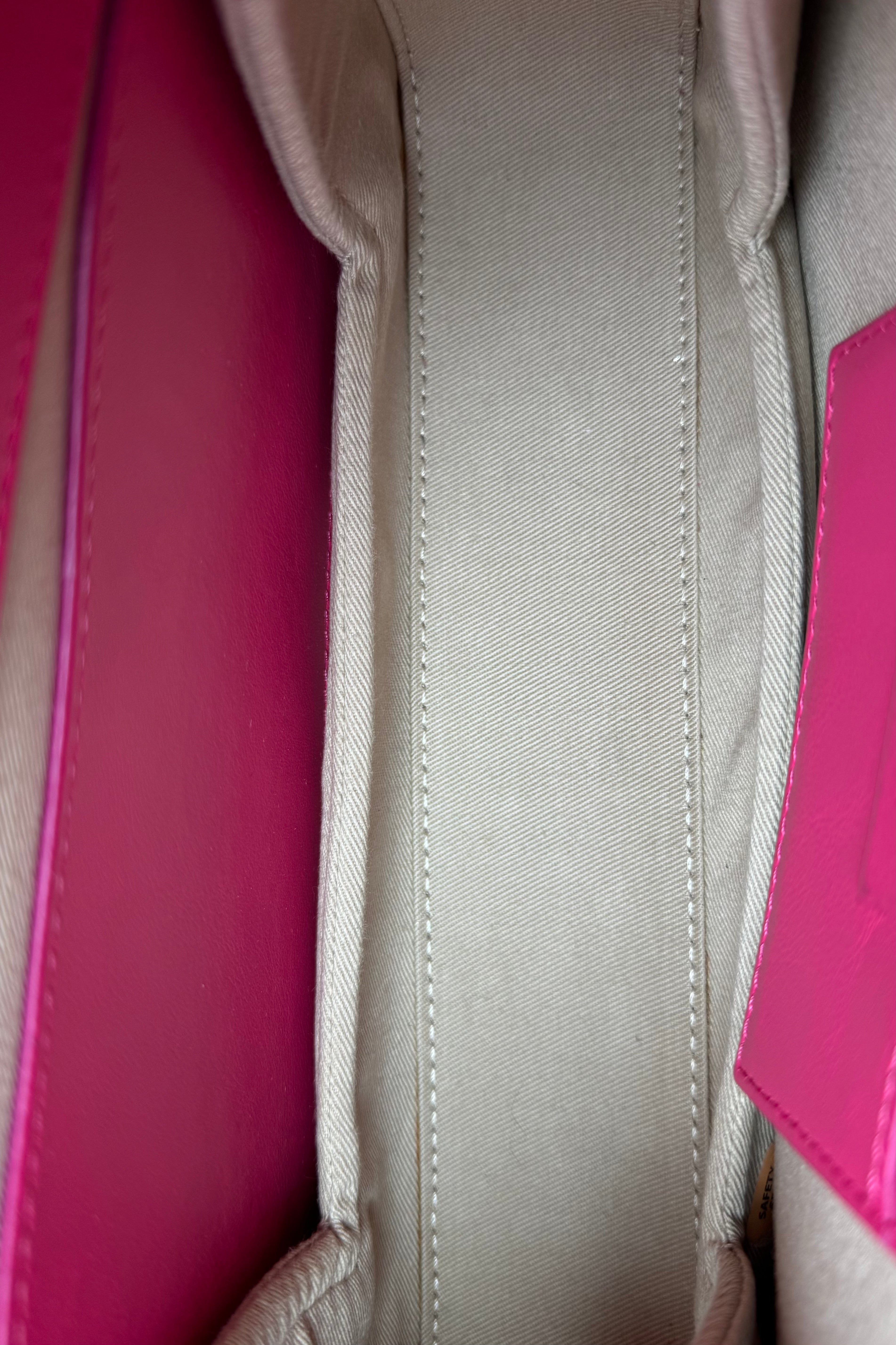 Chloé Small Pink Suede Calf Shoulder Bag inside