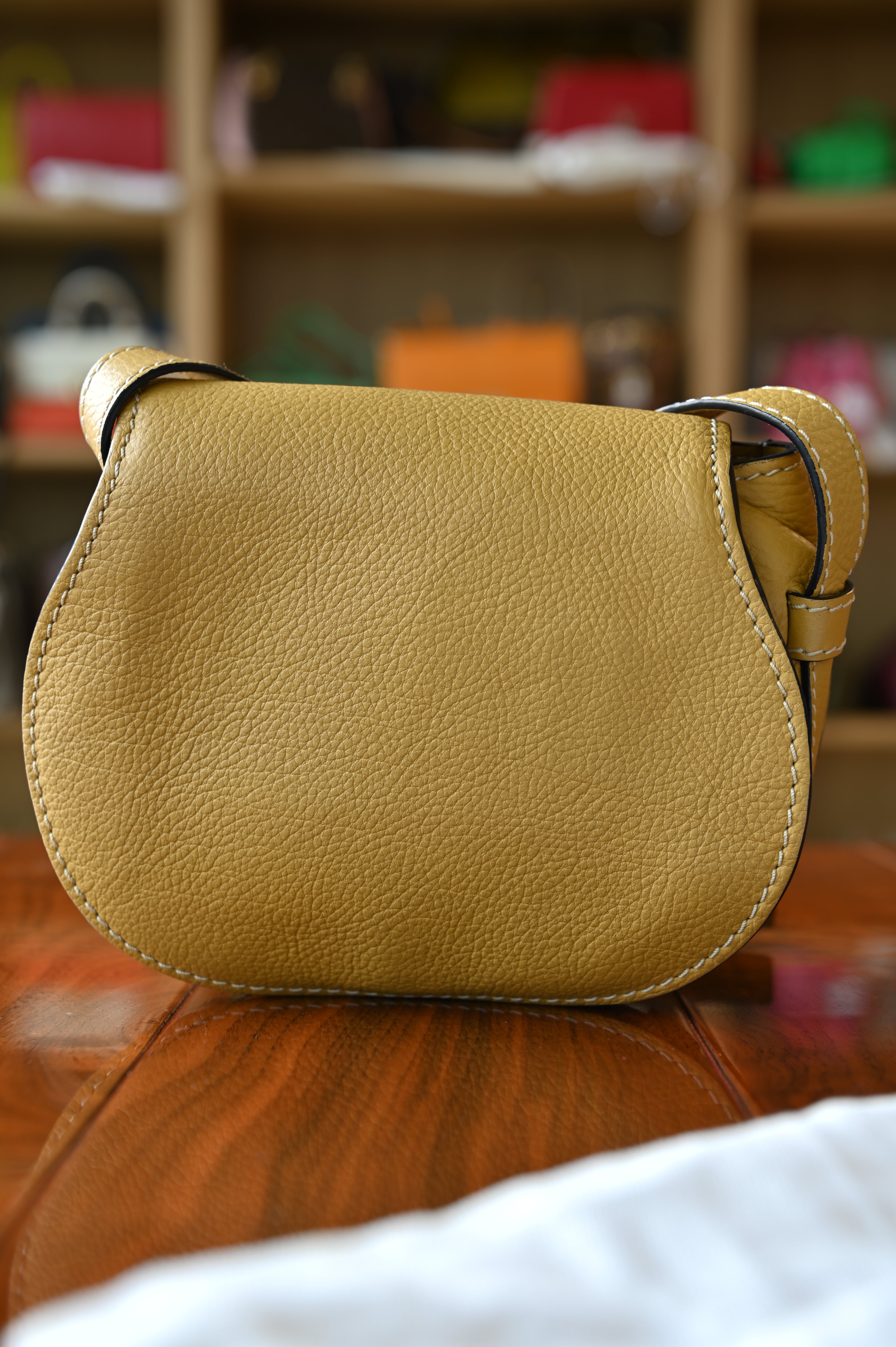Chloe Marcie Yellow Mini Shoulder Bag back