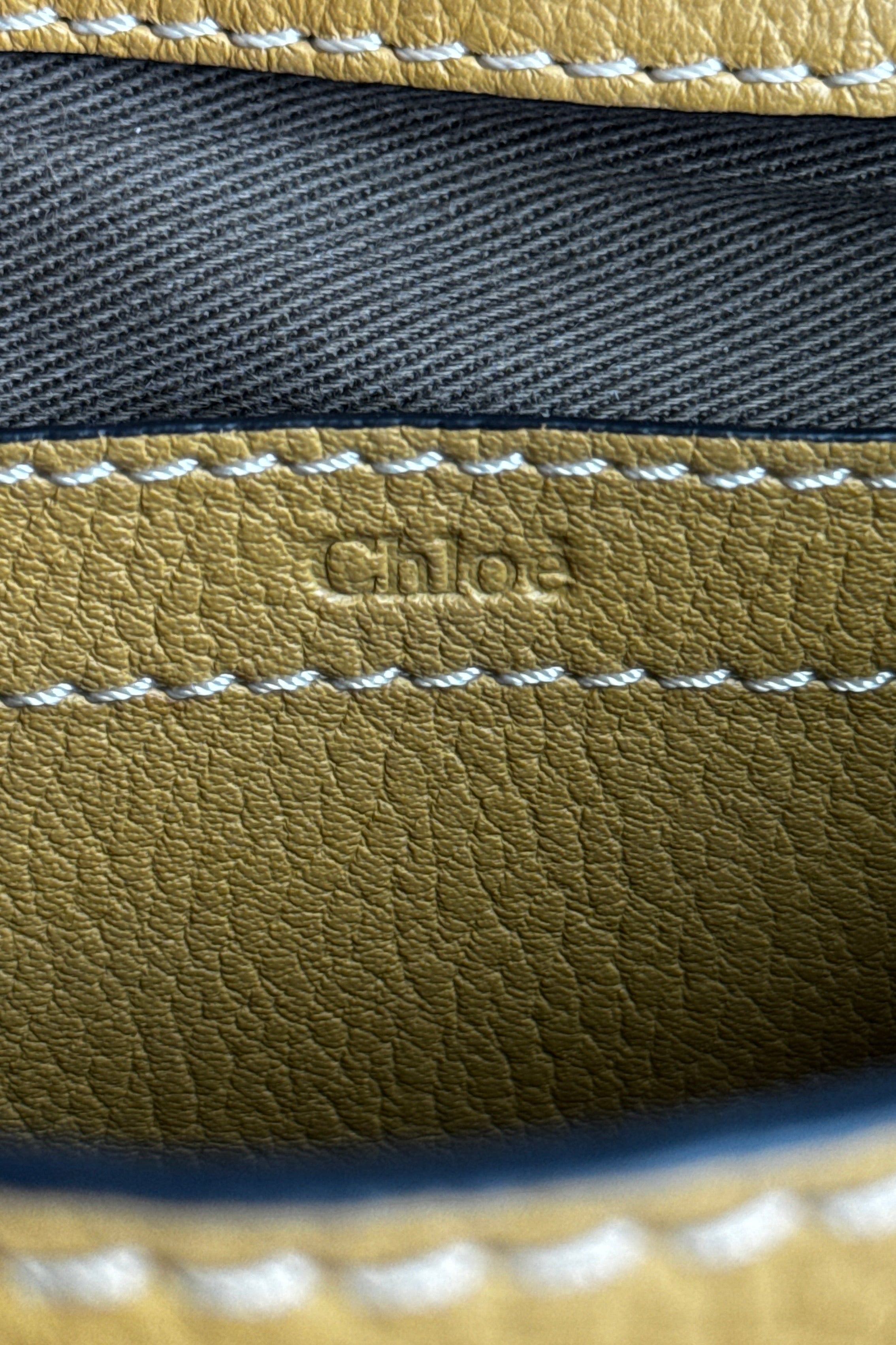 Chloe Marcie Yellow Mini Shoulder Bag logo