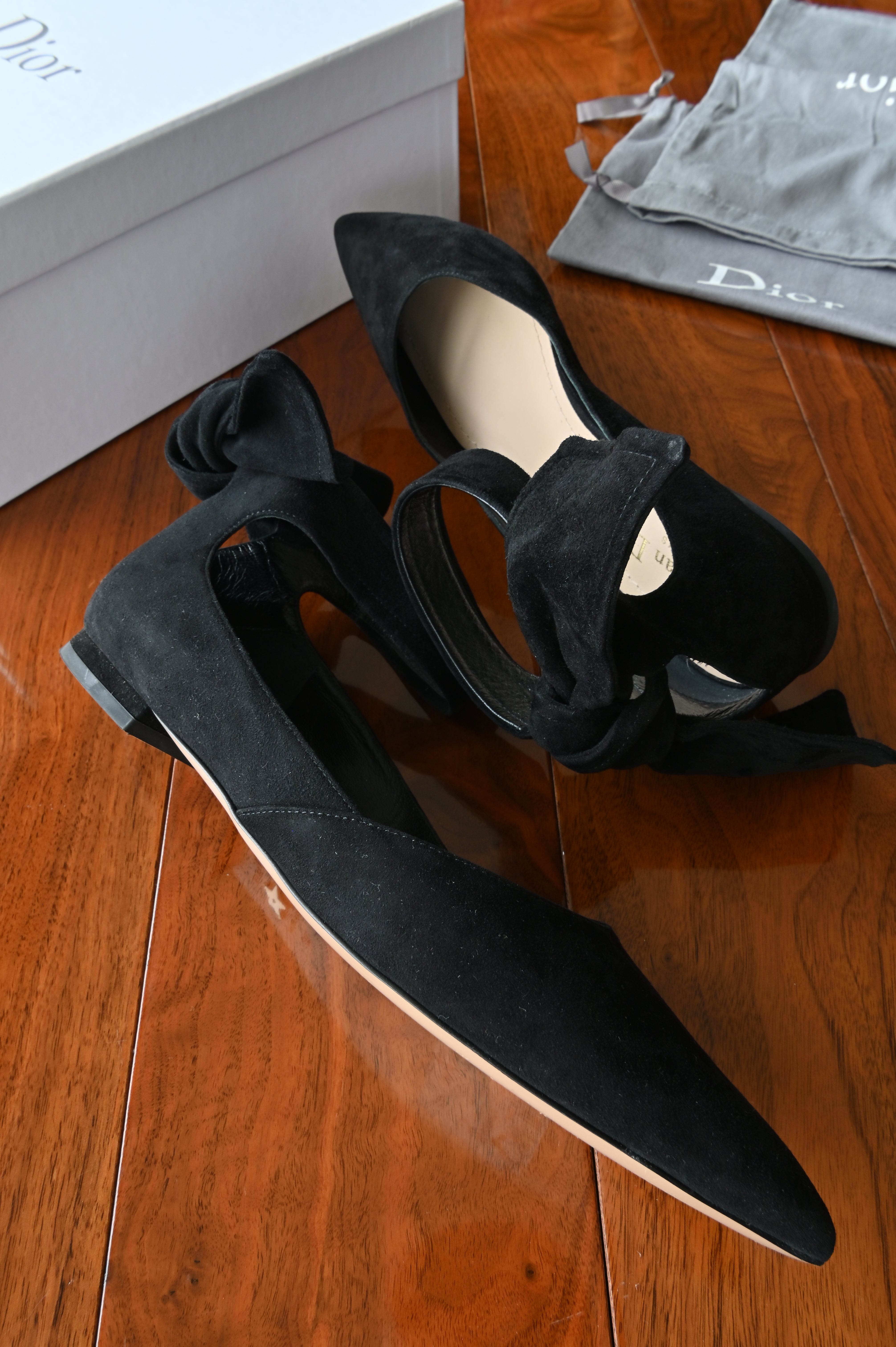 Christian Dior Black La Belle D Ankle Mules side