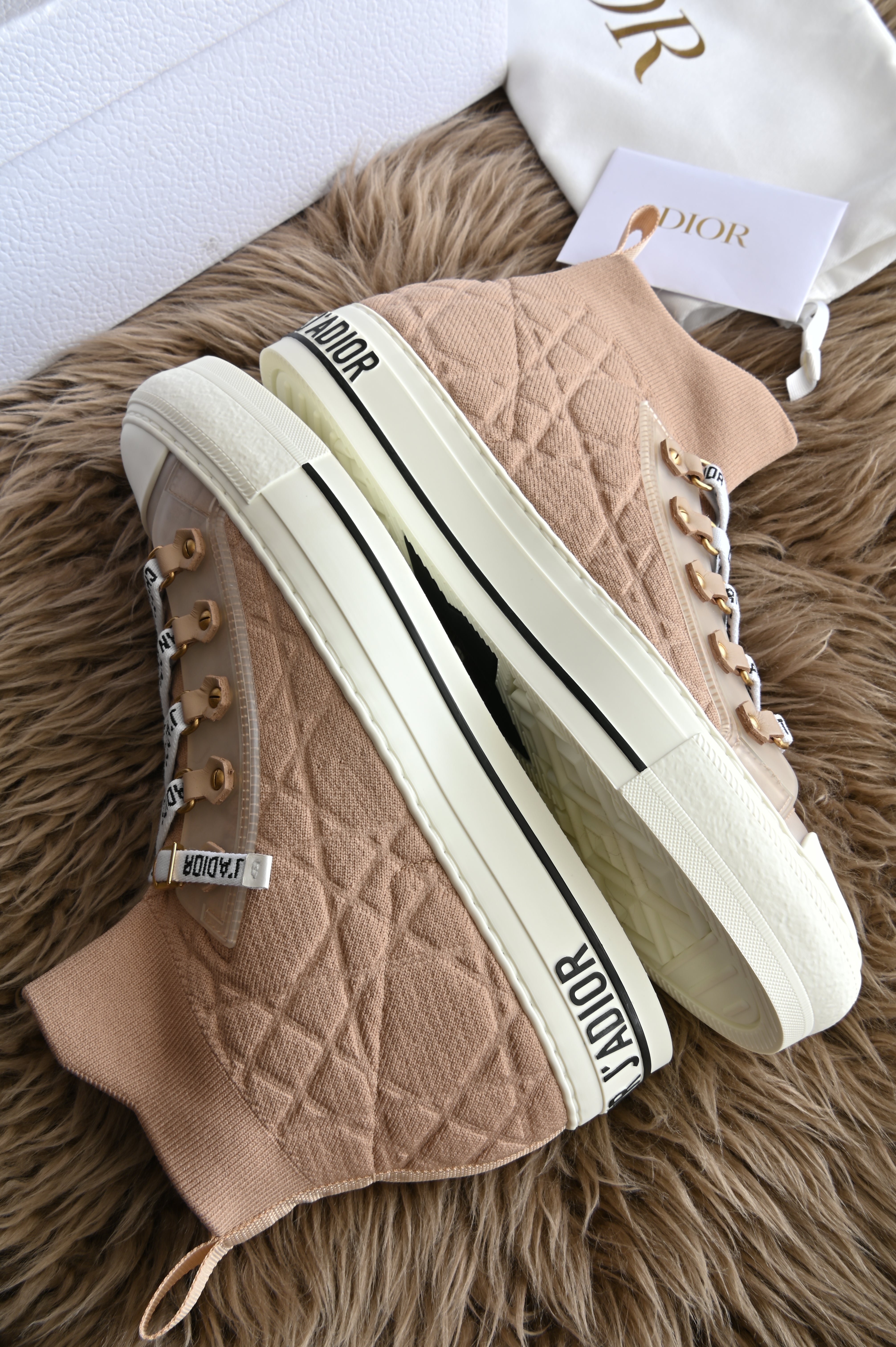 Christian Dior Cannage Walk N Dior Mocha Sneakers side