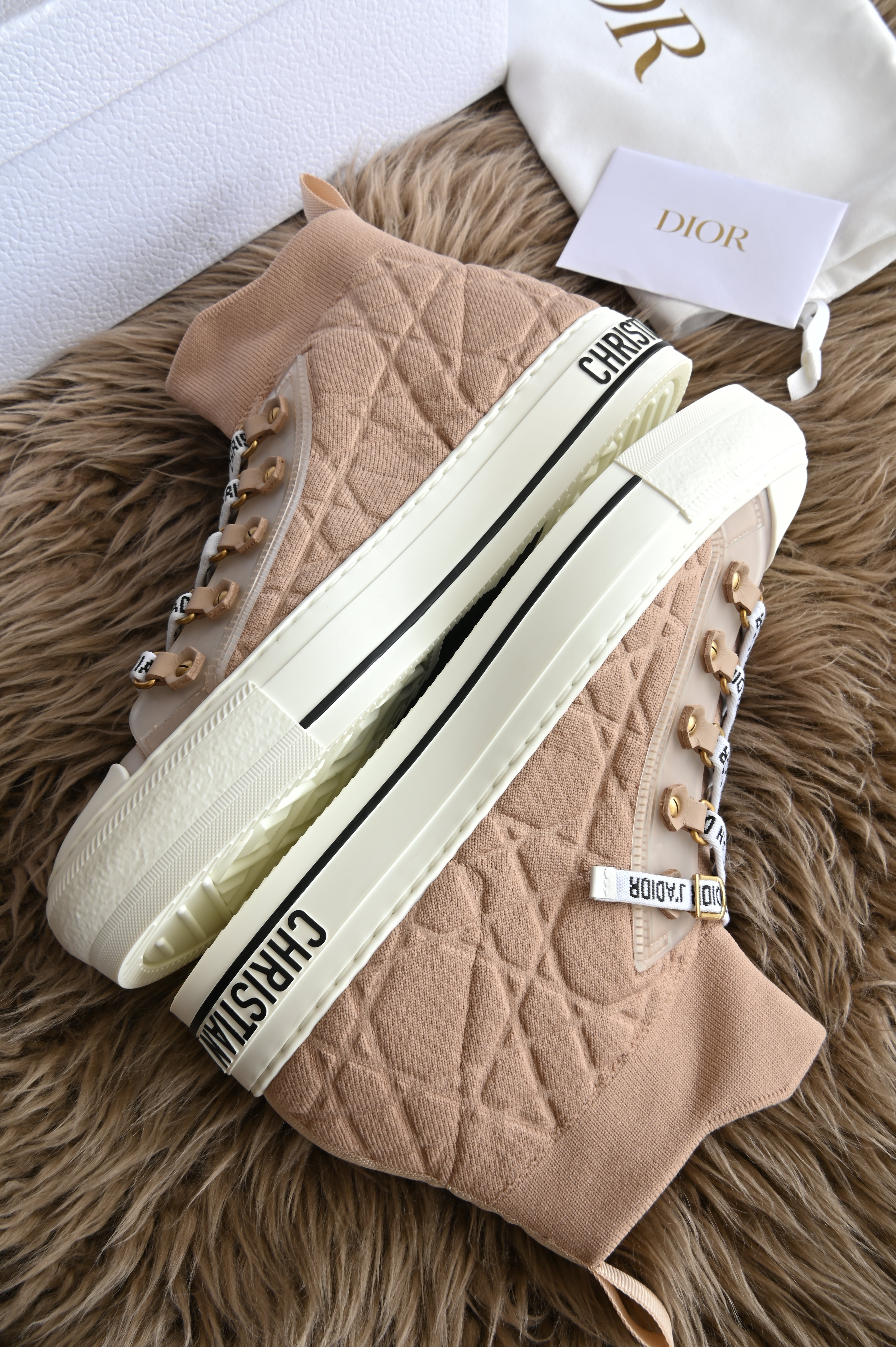 Christian Dior Cannage Walk N Dior Mocha Sneakers side two